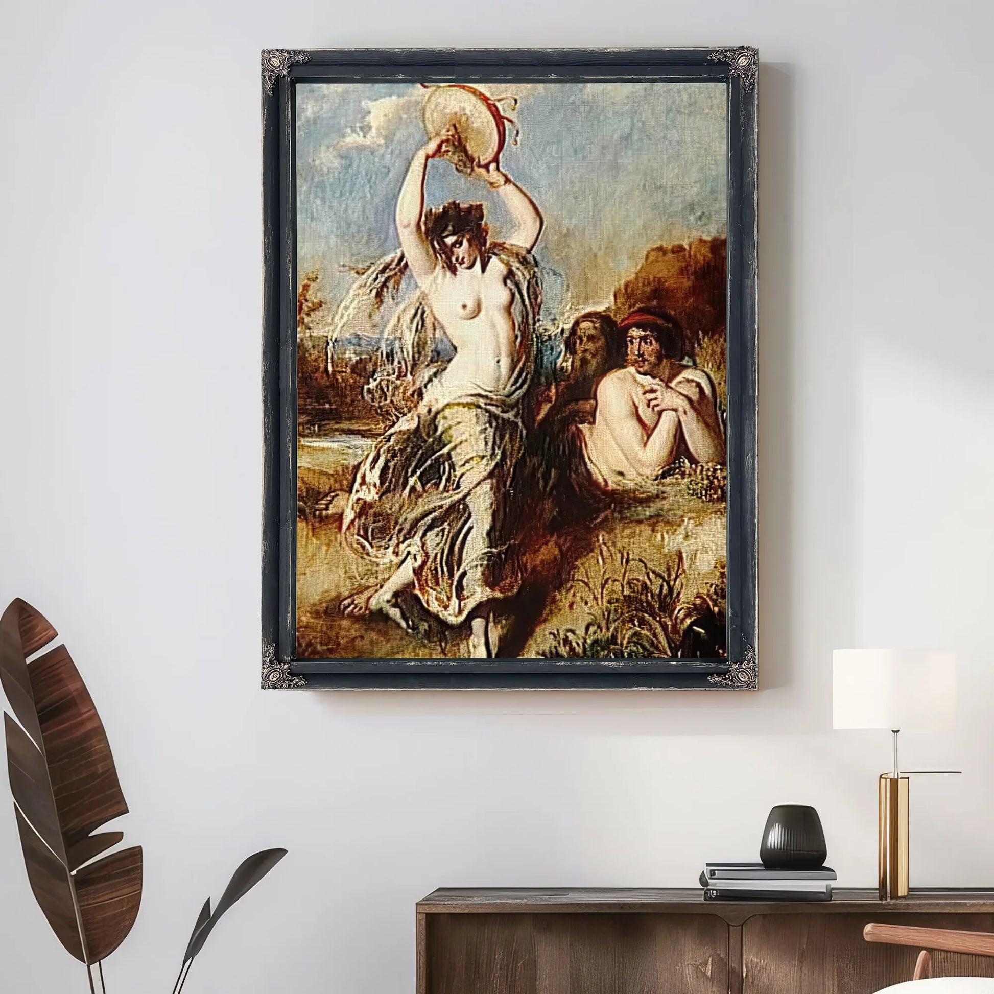 Bacchante Playing The Tambourine By William Etty Fine Art Print