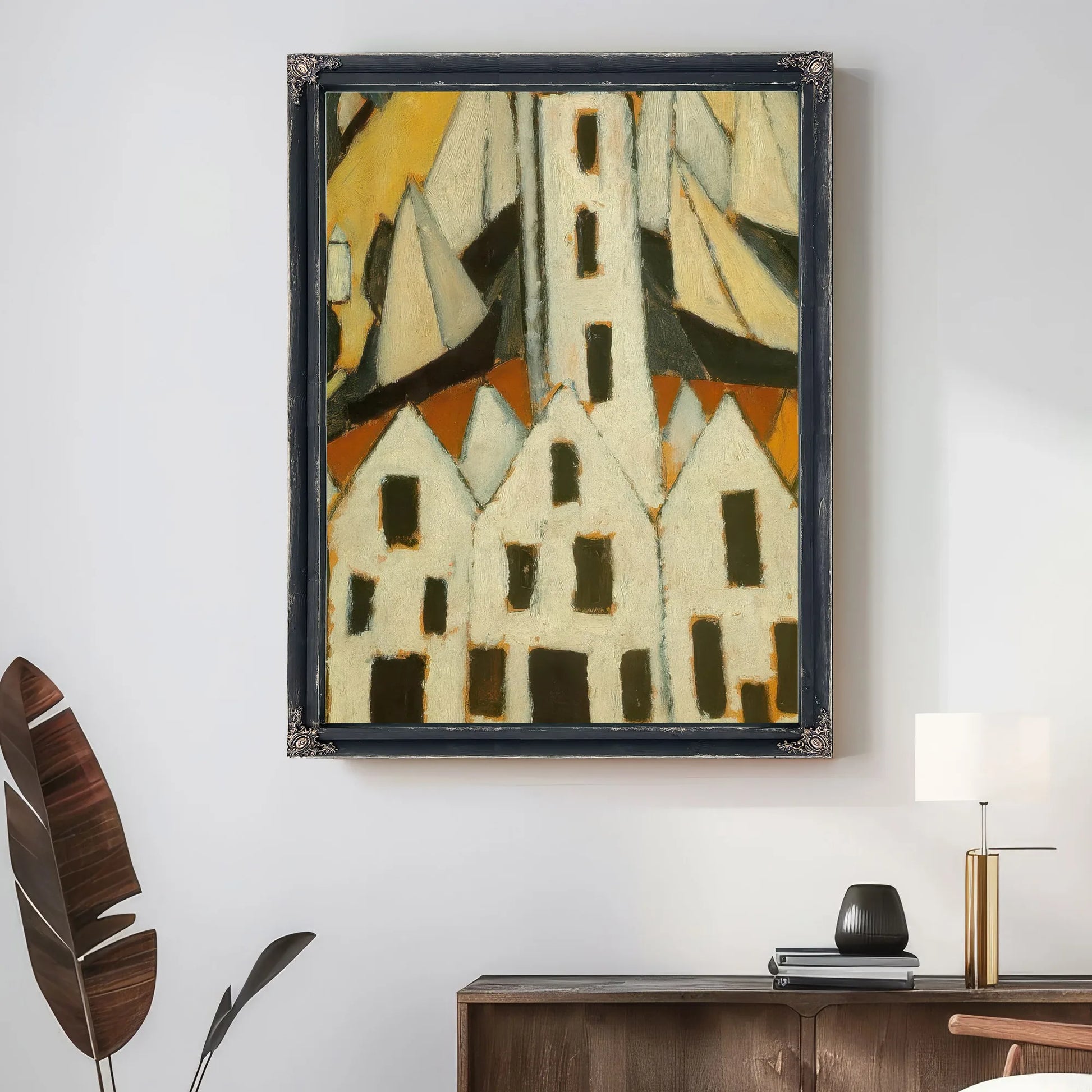 Movement No 5 Provincetown Houses By Marsden Hartley Fine Art Print