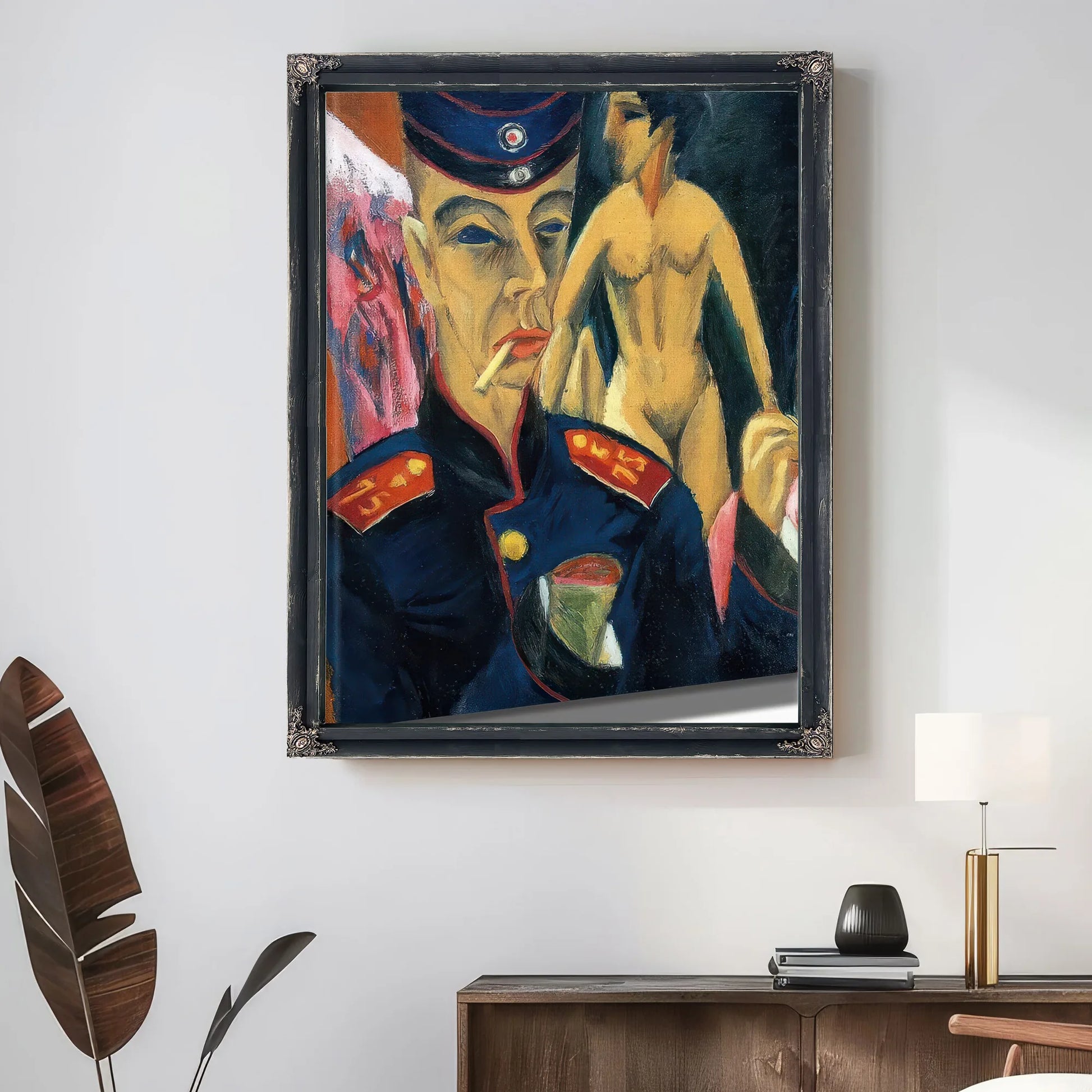 Self Portrait As Soldier By Ernst Ludwig Kirchner Fine Art Print