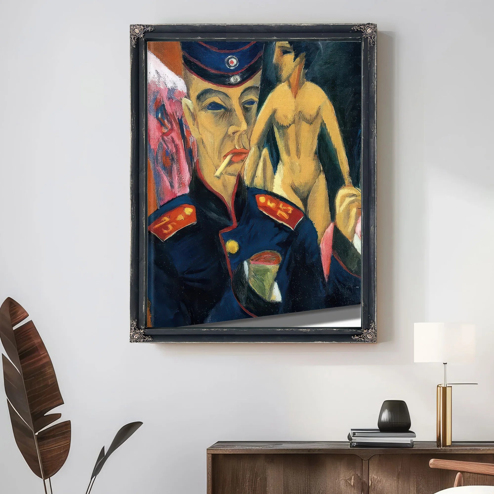 Self Portrait As Soldier By Ernst Ludwig Kirchner Fine Art Print