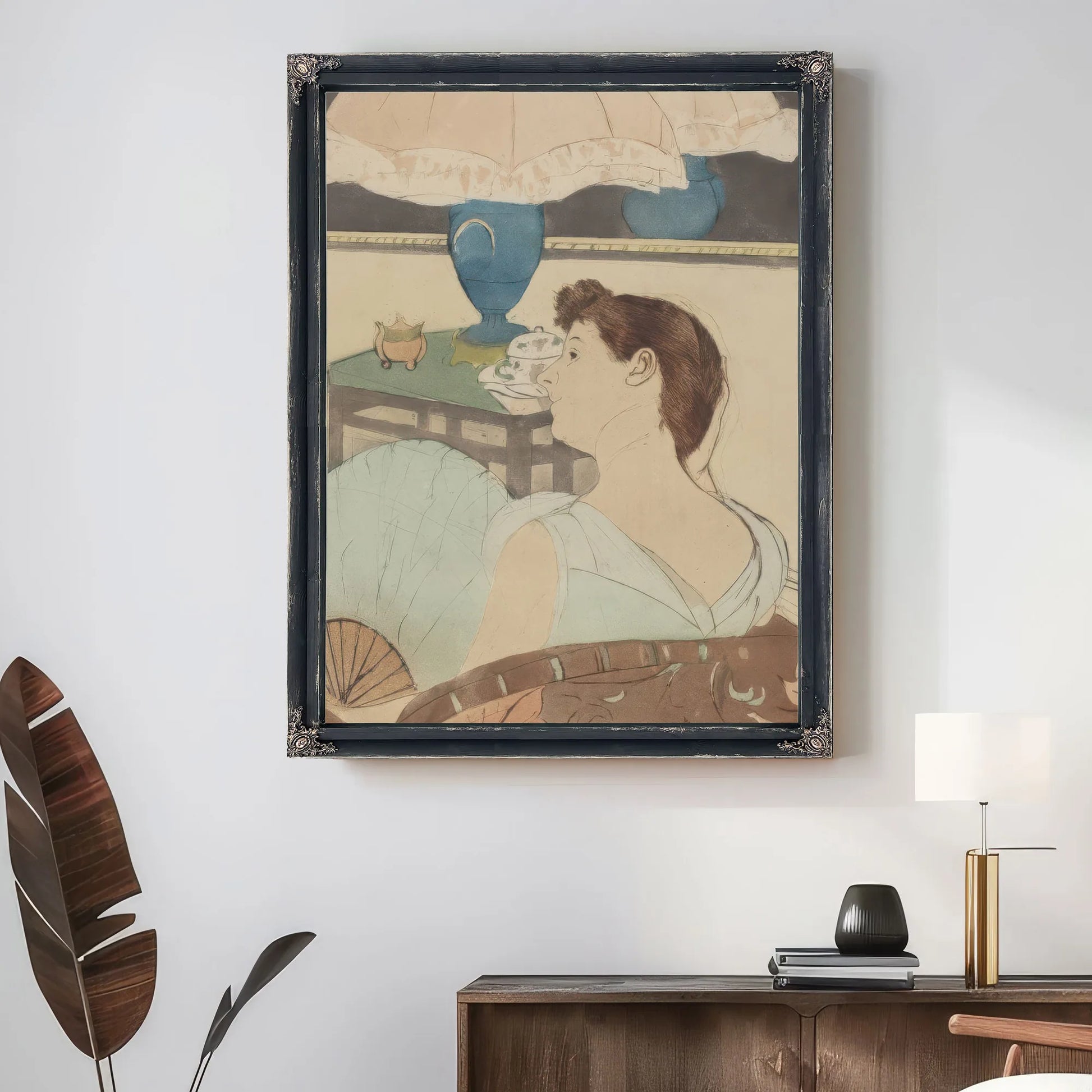 The Lamp By Mary Cassatt Fine Art Print