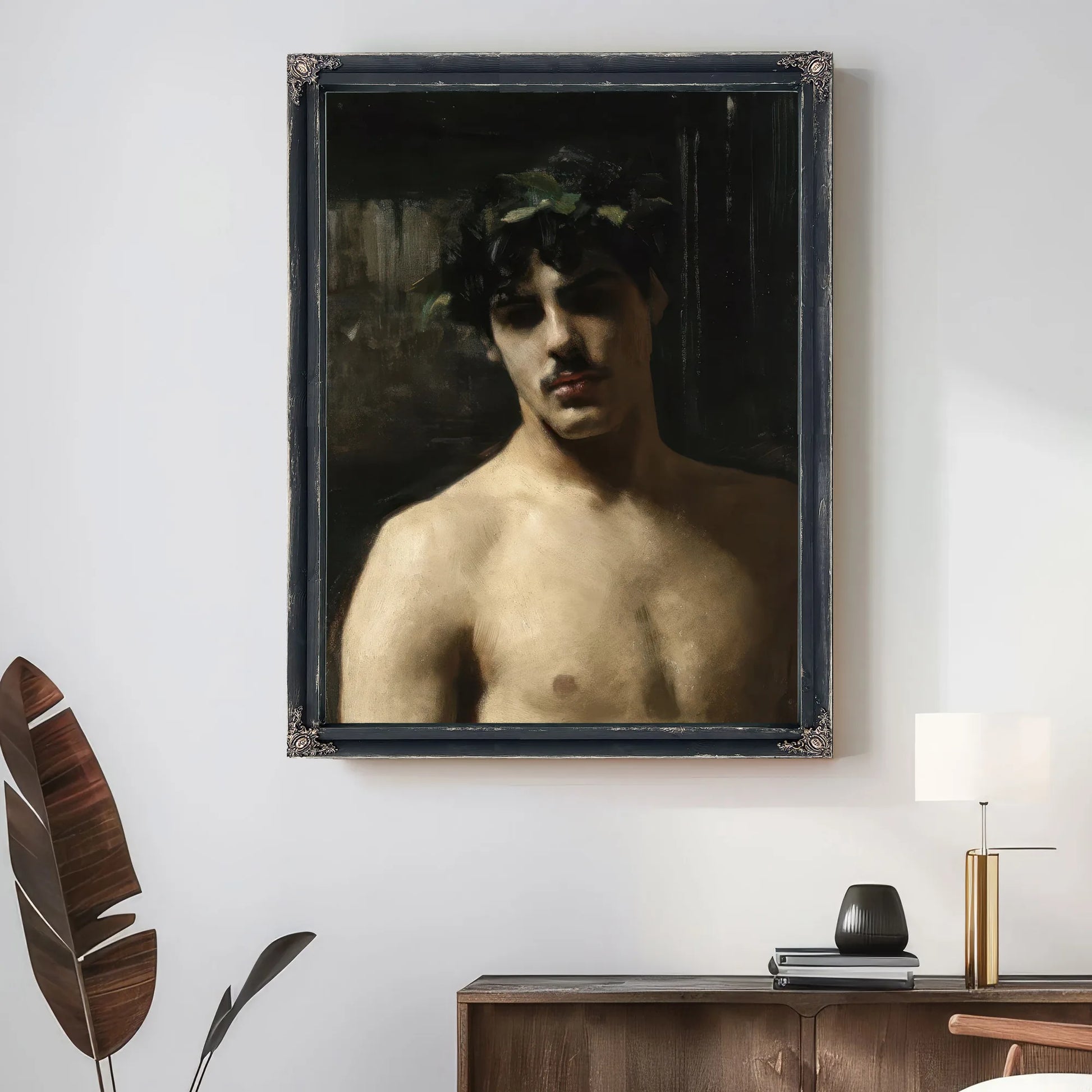 Man Wearing Laurels By John Singer Sargent Fine Art Print