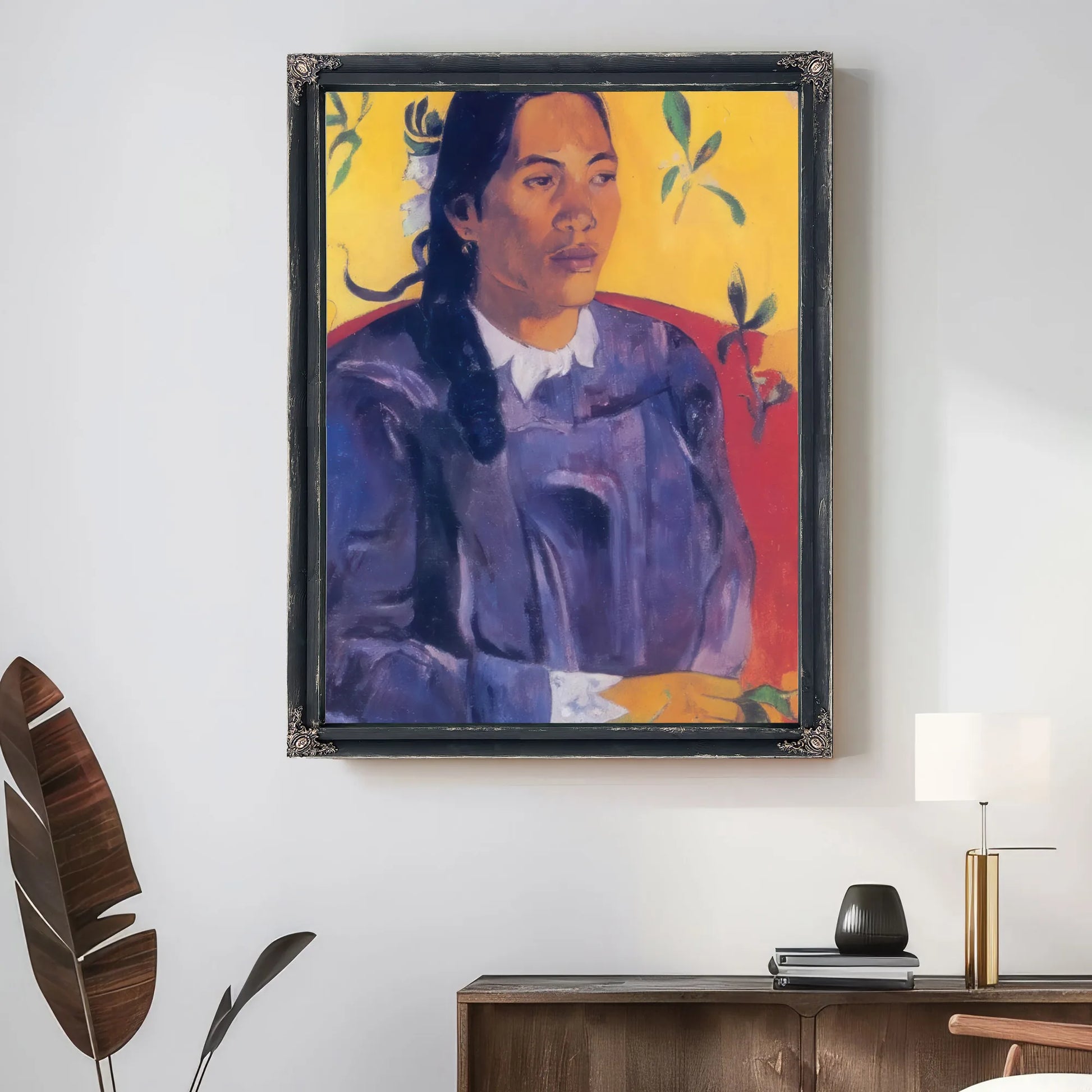 Vahine No Te Tiare ( Woman With A Flower) By Paul Gauguin Fine Art Print