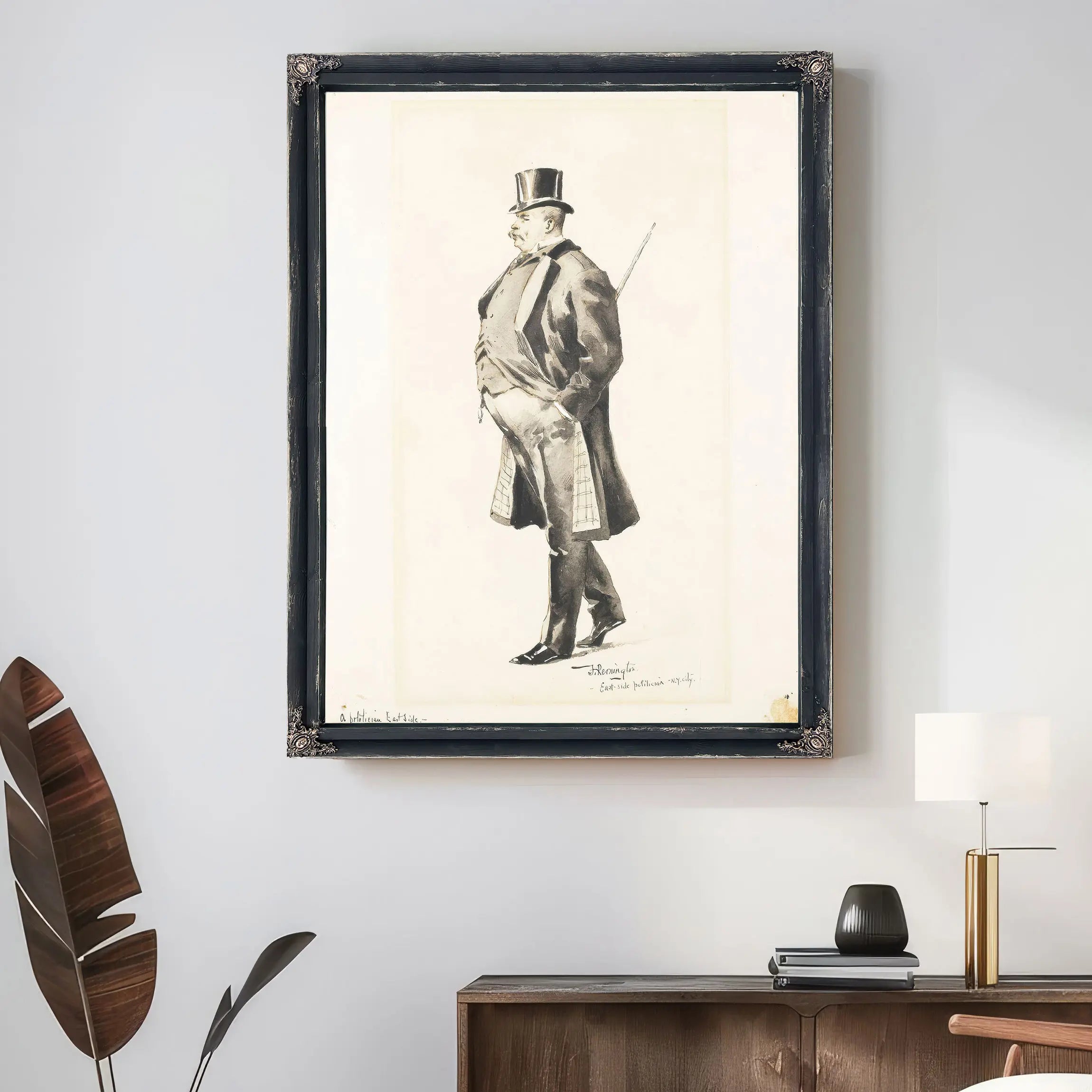 An East Side Politician Bybma  by Frederic Remington
