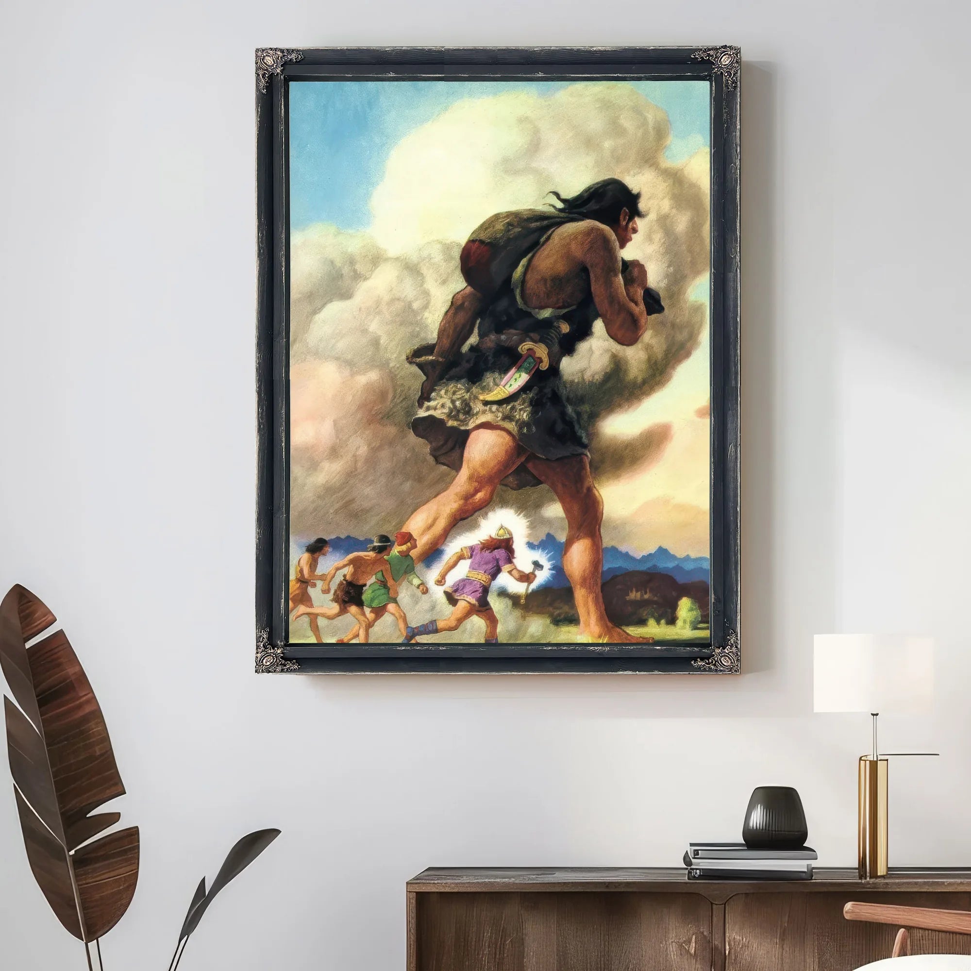Thors Journey By NC Wyeth Fine Art Print