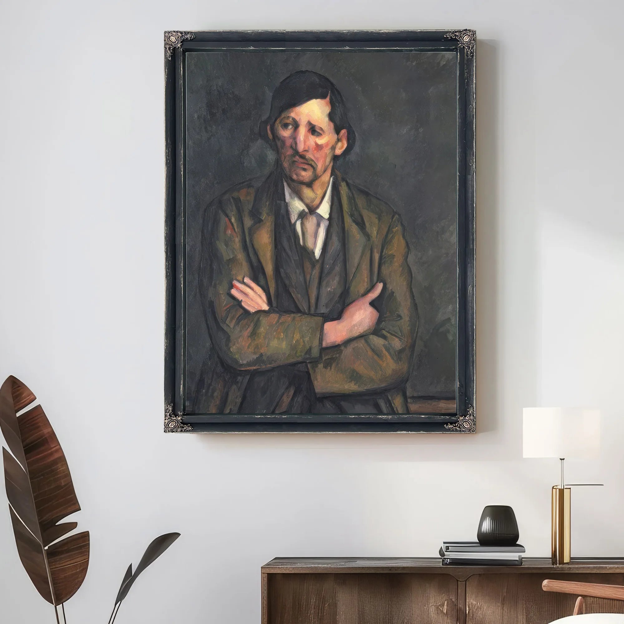 Man With Crossed Arms 1 By Paul Cezanne Fine Art Print