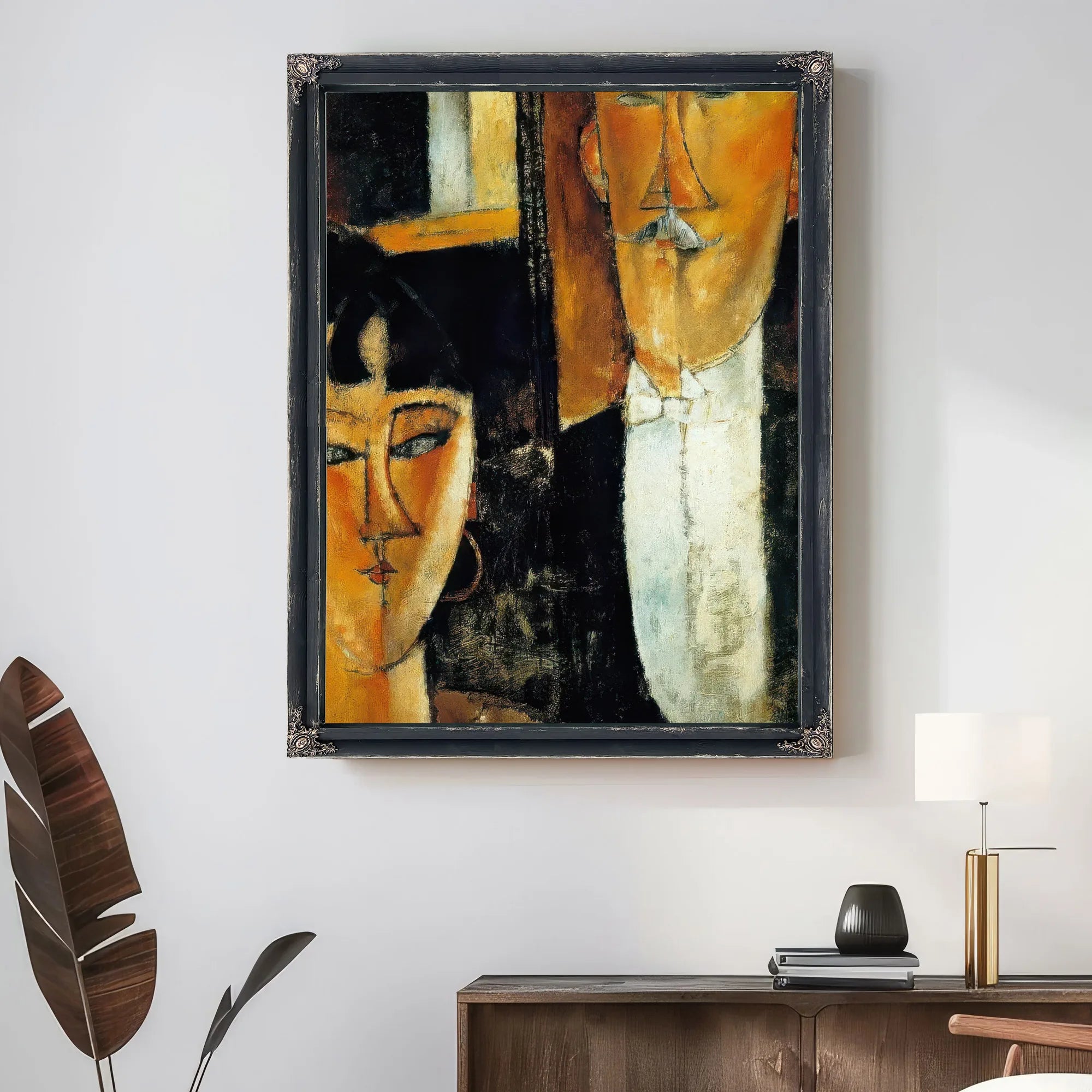 Bride And Groom 191516 By Amedeo Modigliani Fine Art Print