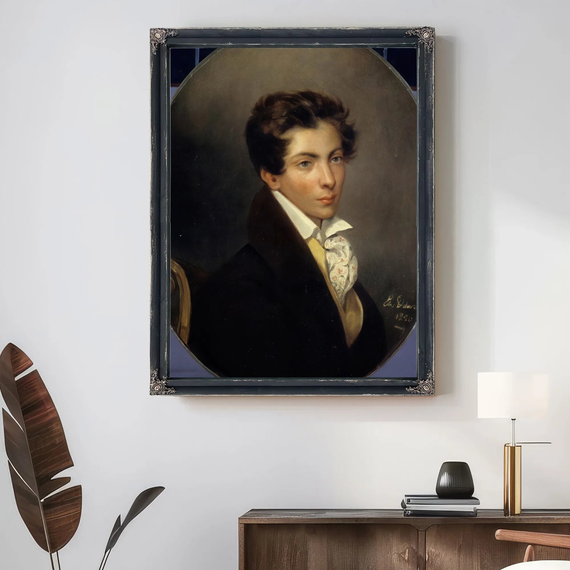 Portrait Of Eugene Berny D'ouville By Eugene Delacroix Fine Art Print