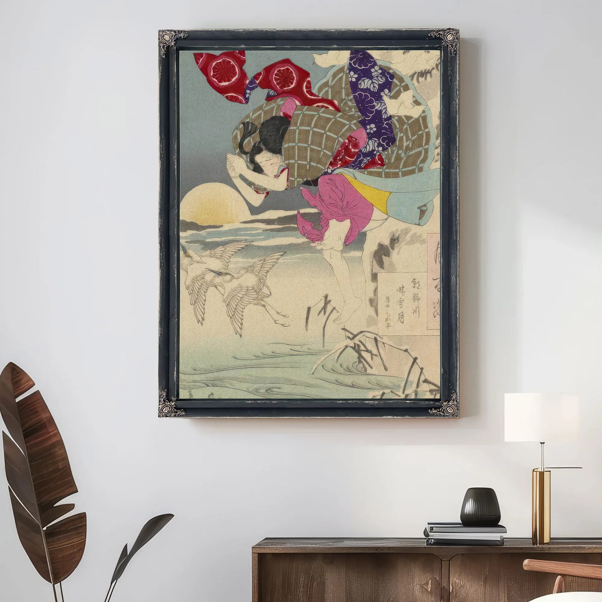 100 Aspects No 10 Moon Of Pure Snow At Asano River 1885 By Tsukioka Yoshitoshi Fine Art Print