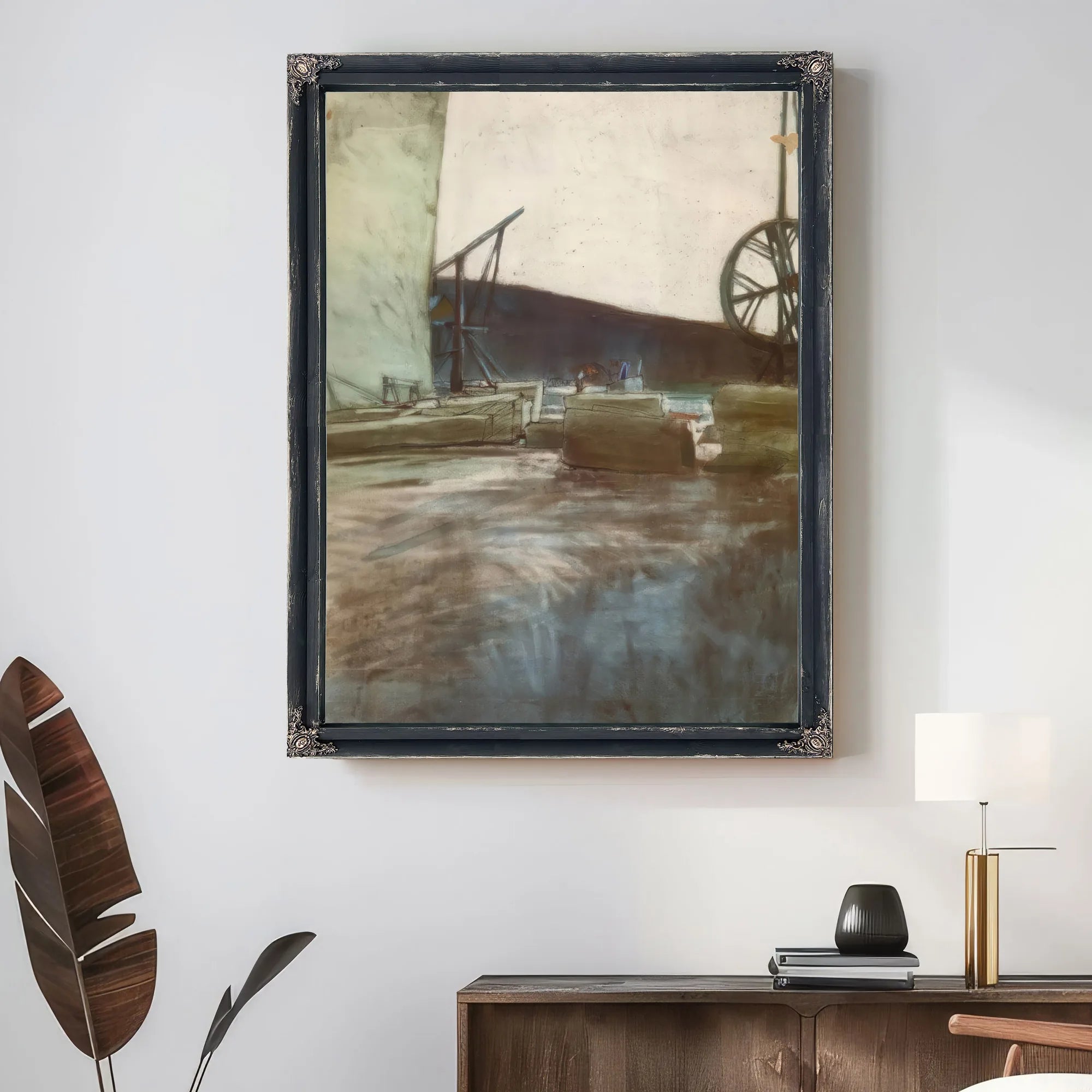 In The Ostermundingen Quarry Two Cranes 1907 23 By Paul Klee Fine Art Print