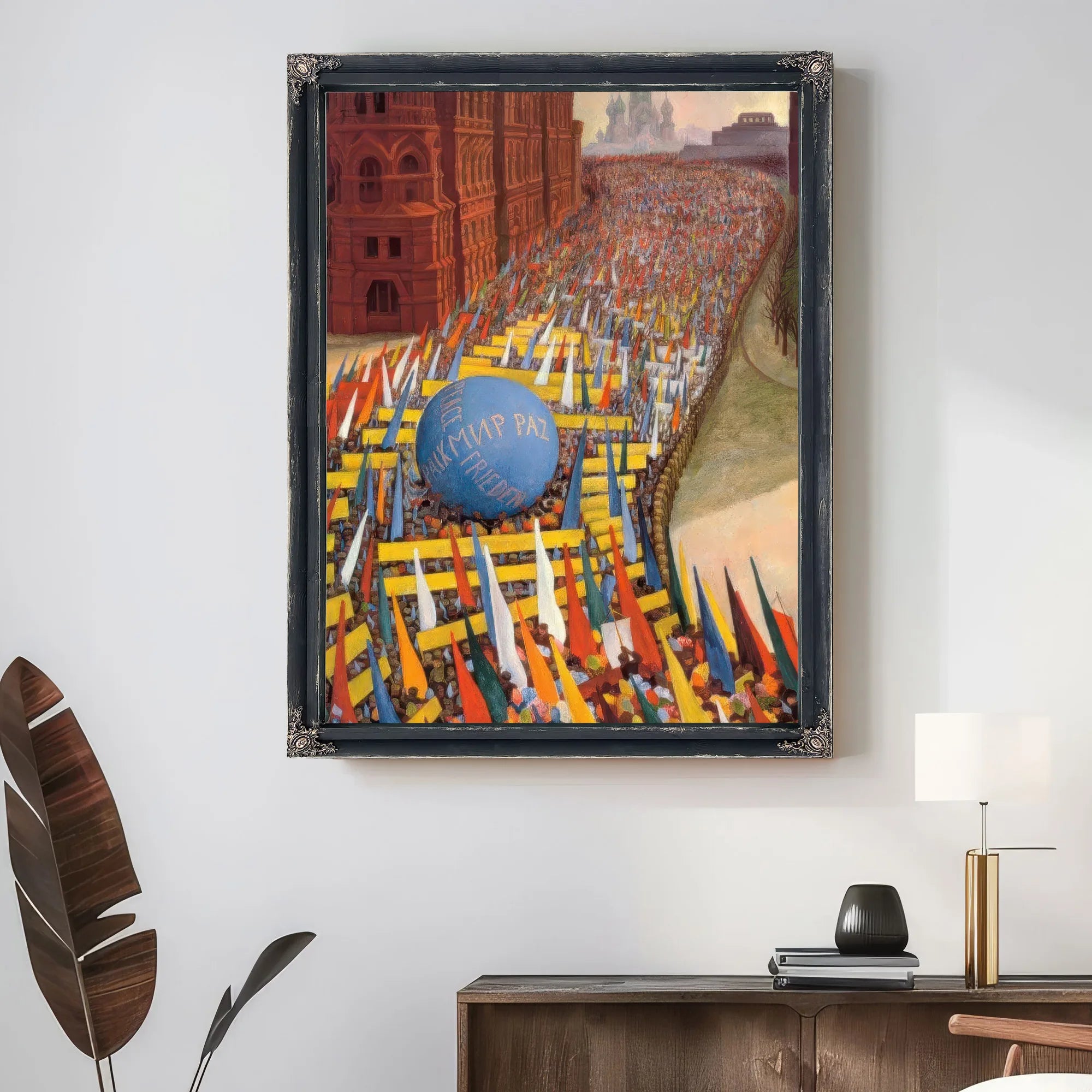 May Day Procession In Moscow By Diego Rivera Fine Art Print