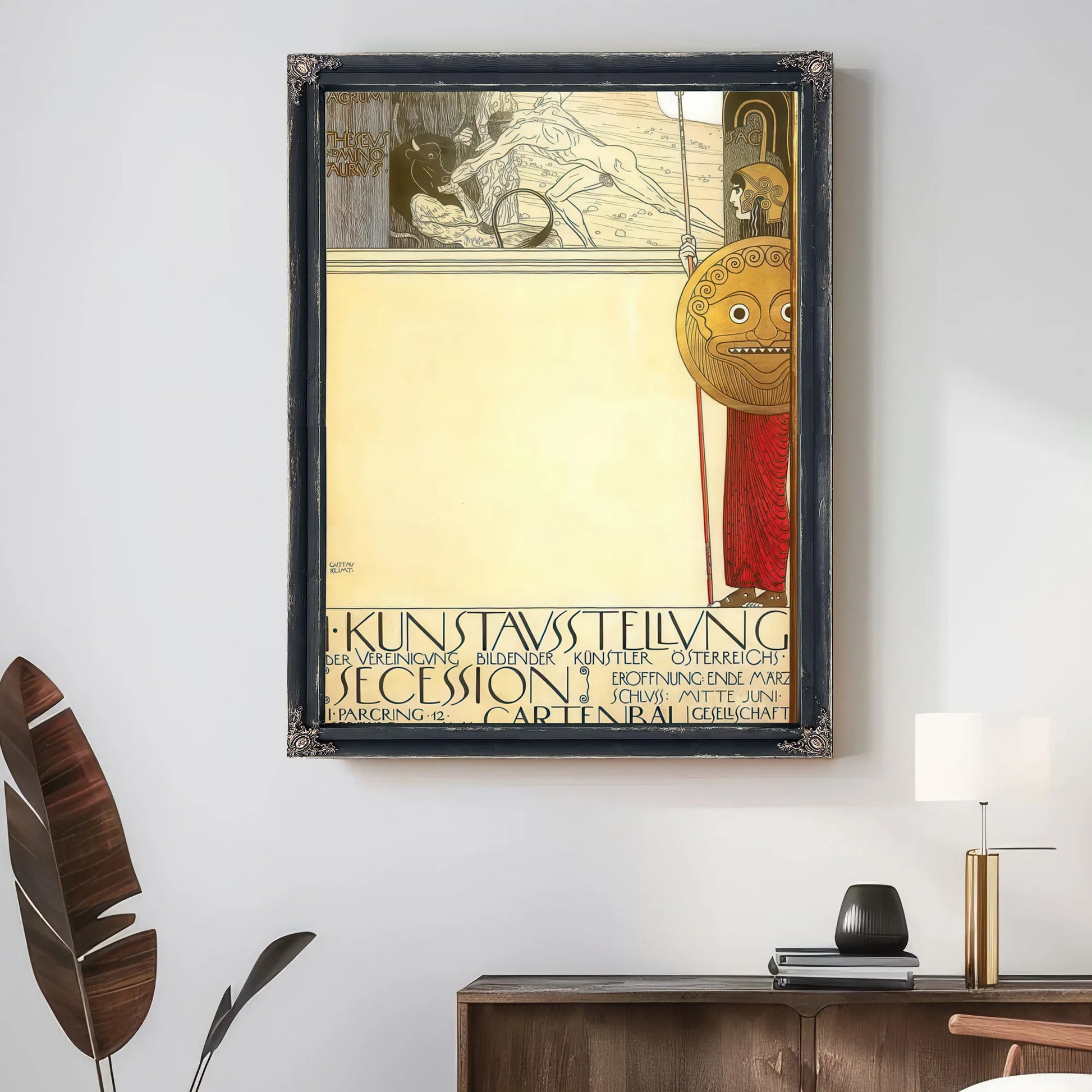 Exhibition Wallpaper For Secession I By Gustav Klimt Fine Art Print