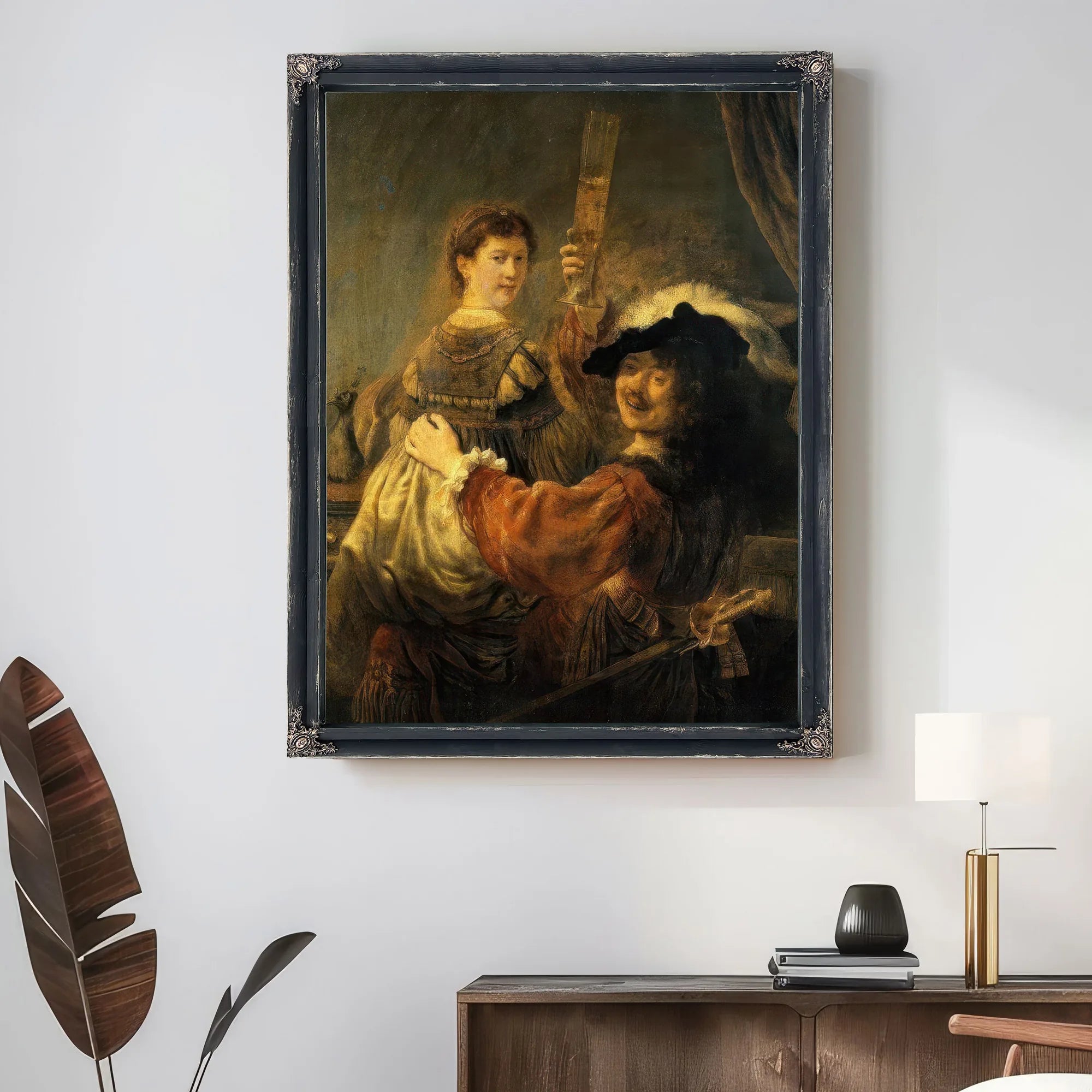 Rembrandt And Saskia In The Parable Of The Prodigal Son By Rembrandt Fine Art Print