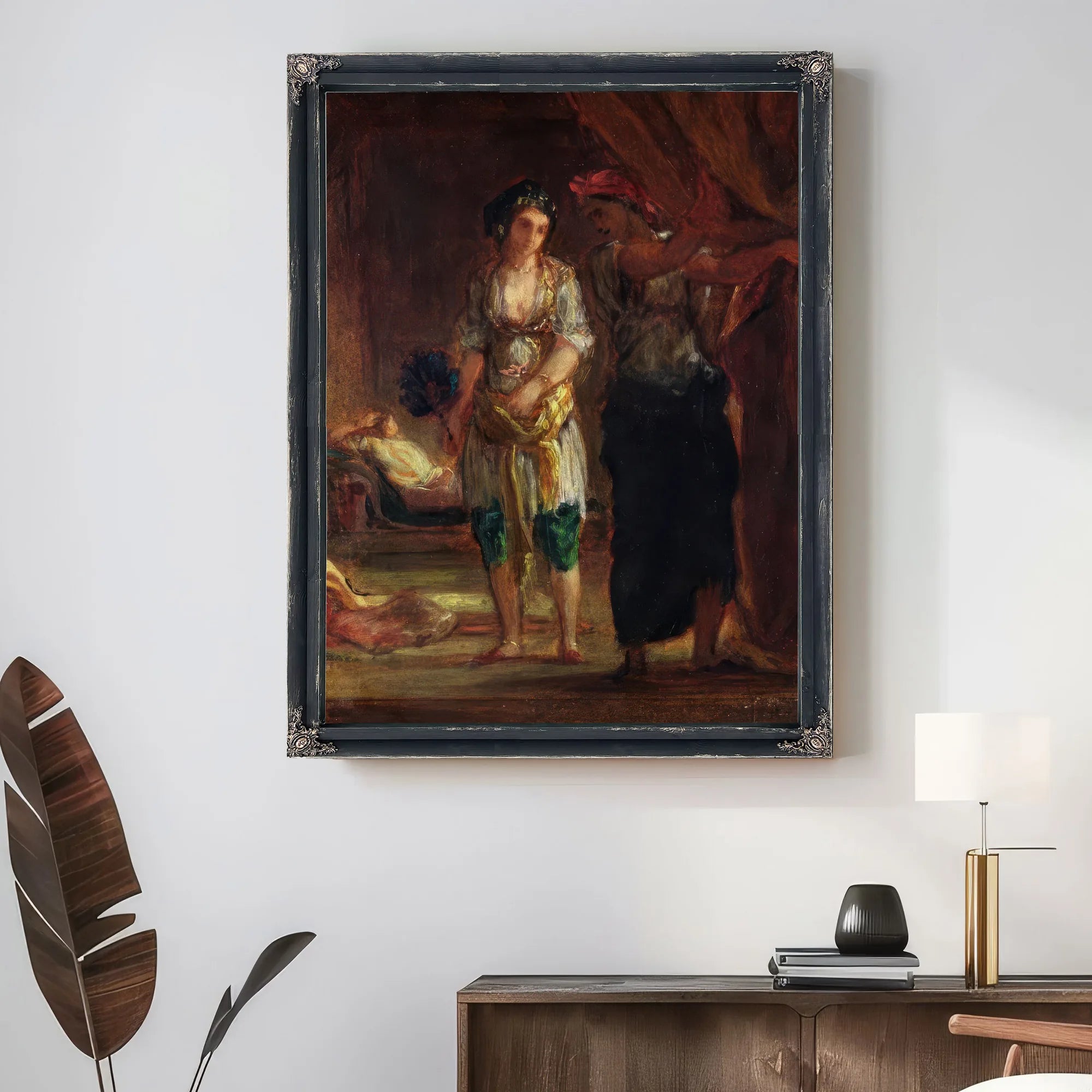 Interior Of A Harem In Oran By Ferdinand Victor Eugene Delacroix Fine Art Print