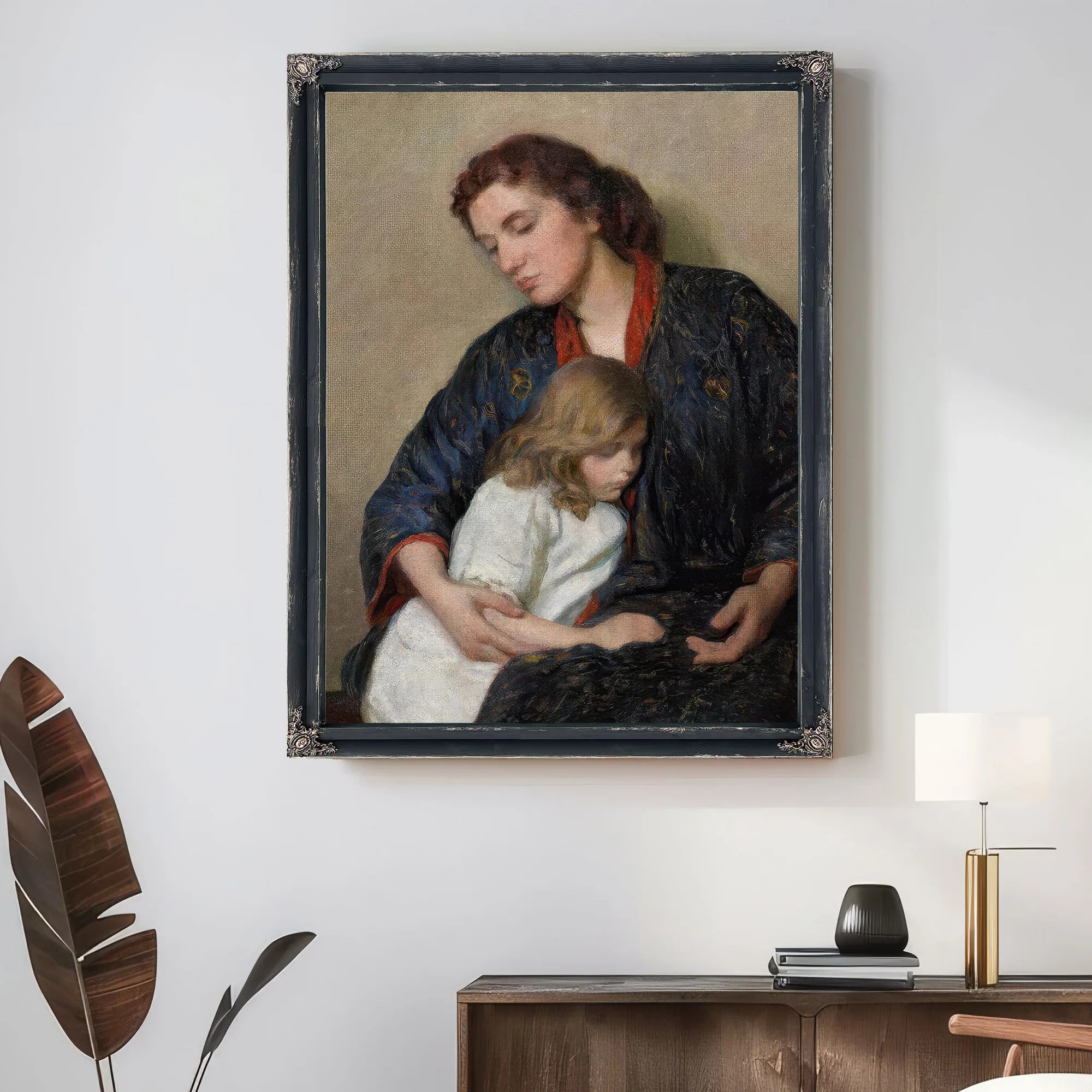 Mother, Sara And The Baby By Mary Cassatt Fine Art Print