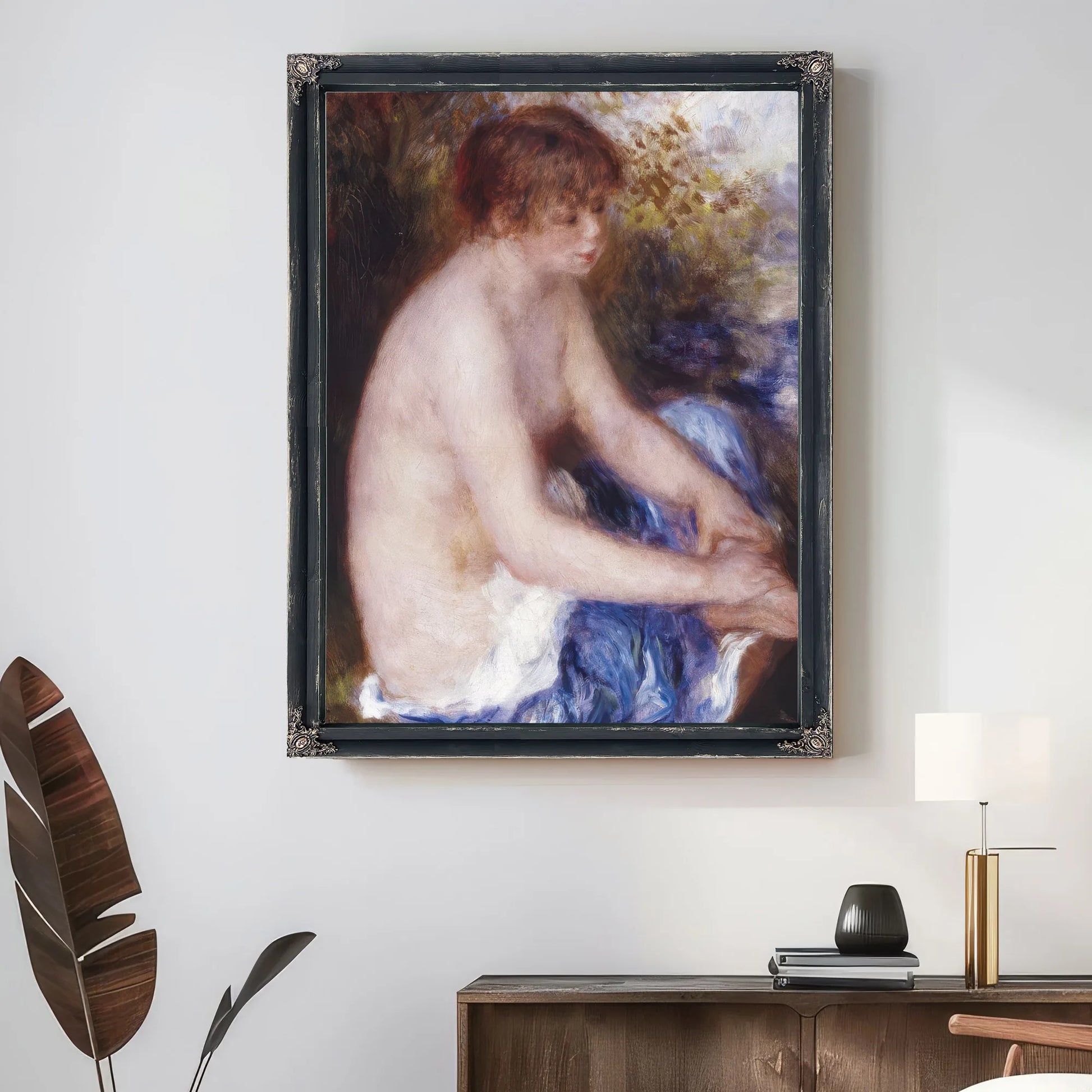 Petite Nu Bleu (Little Blue Nude) By Pierre Auguste Renoir Fine Art Print