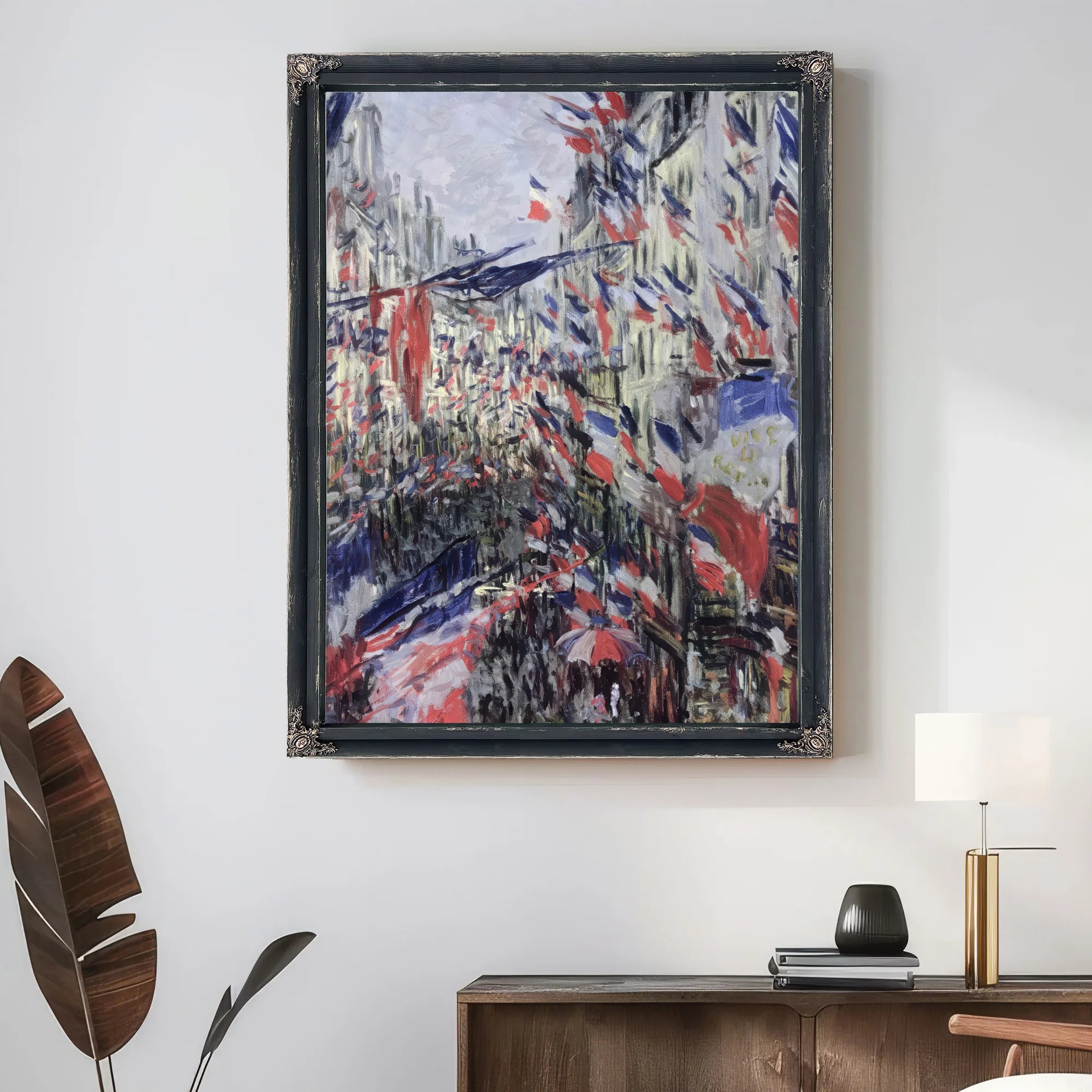 The Rue Saint Denis, Celebration Of June 30, 1878 By Claude Monet Fine Art Print