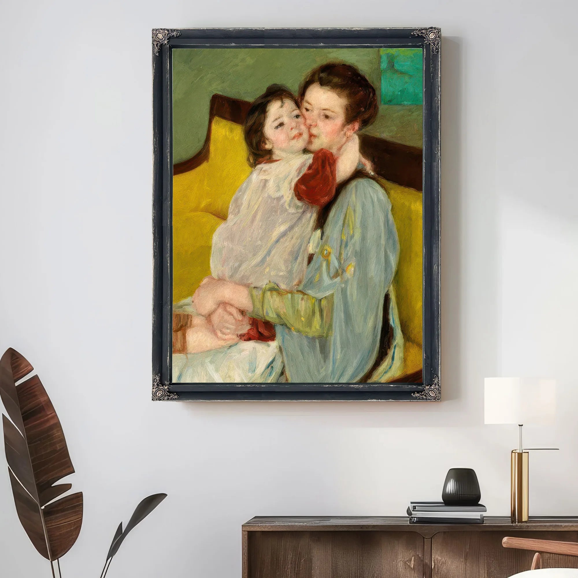 Maternal Caress (Caresse Maternelle) By Mary Cassatt Fine Art Print