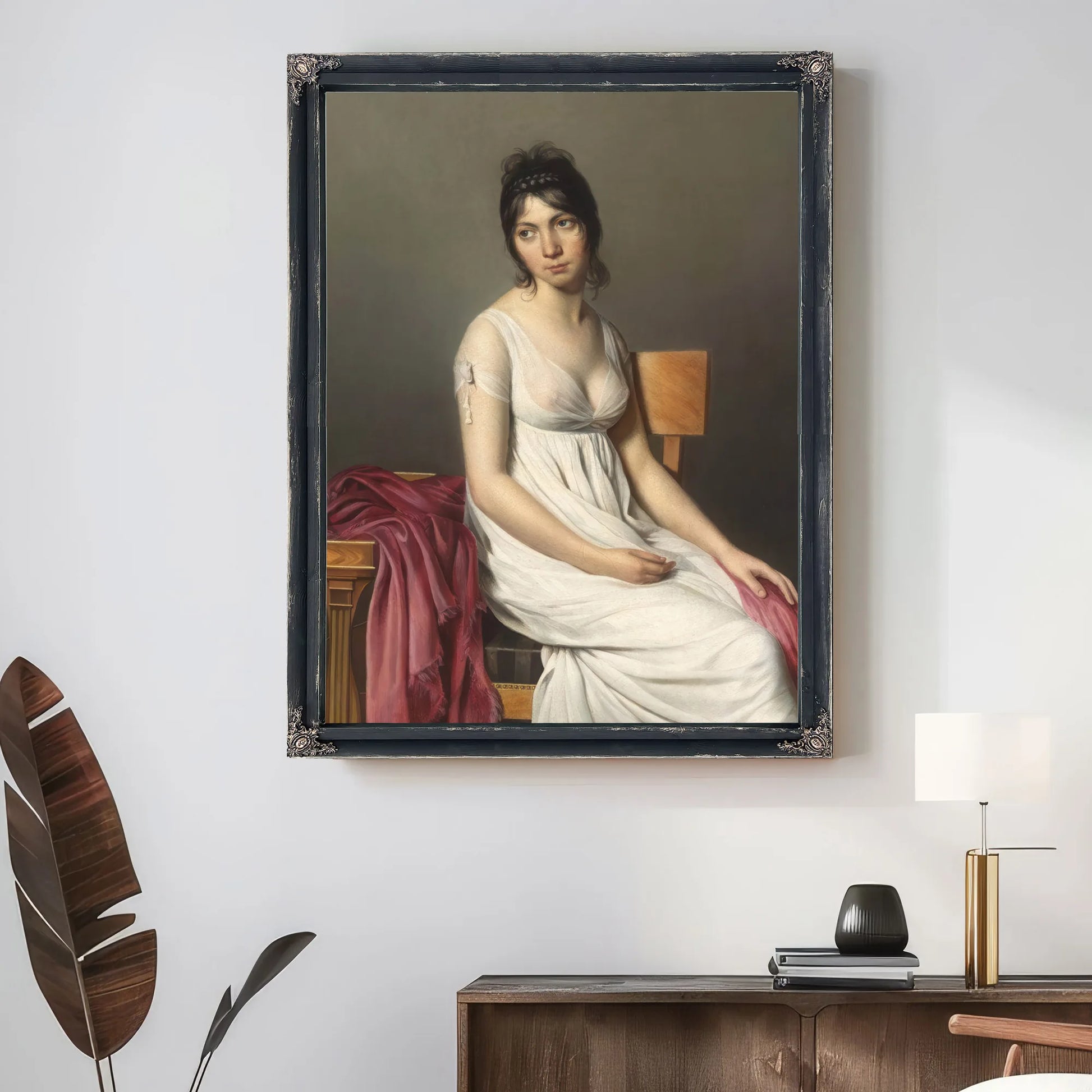 Portrait Of A Young Woman In White By Jacques Louis David Fine Art Print