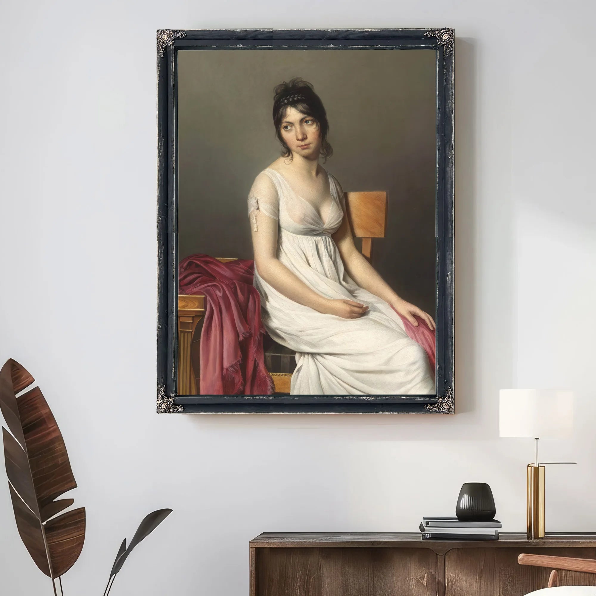 Portrait Of A Young Woman In White By Jacques Louis David Fine Art Print