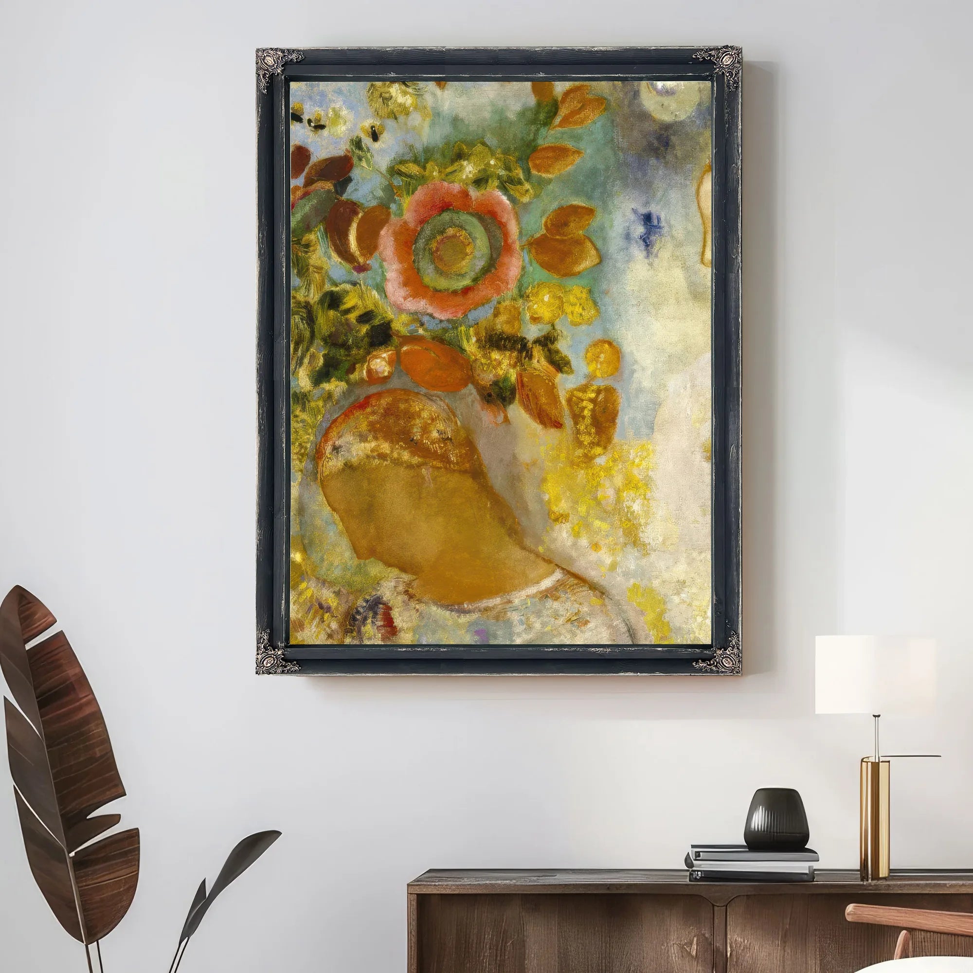 Two Young Girls Among Flowers, 1912 By Odilon Redon Fine Art Print