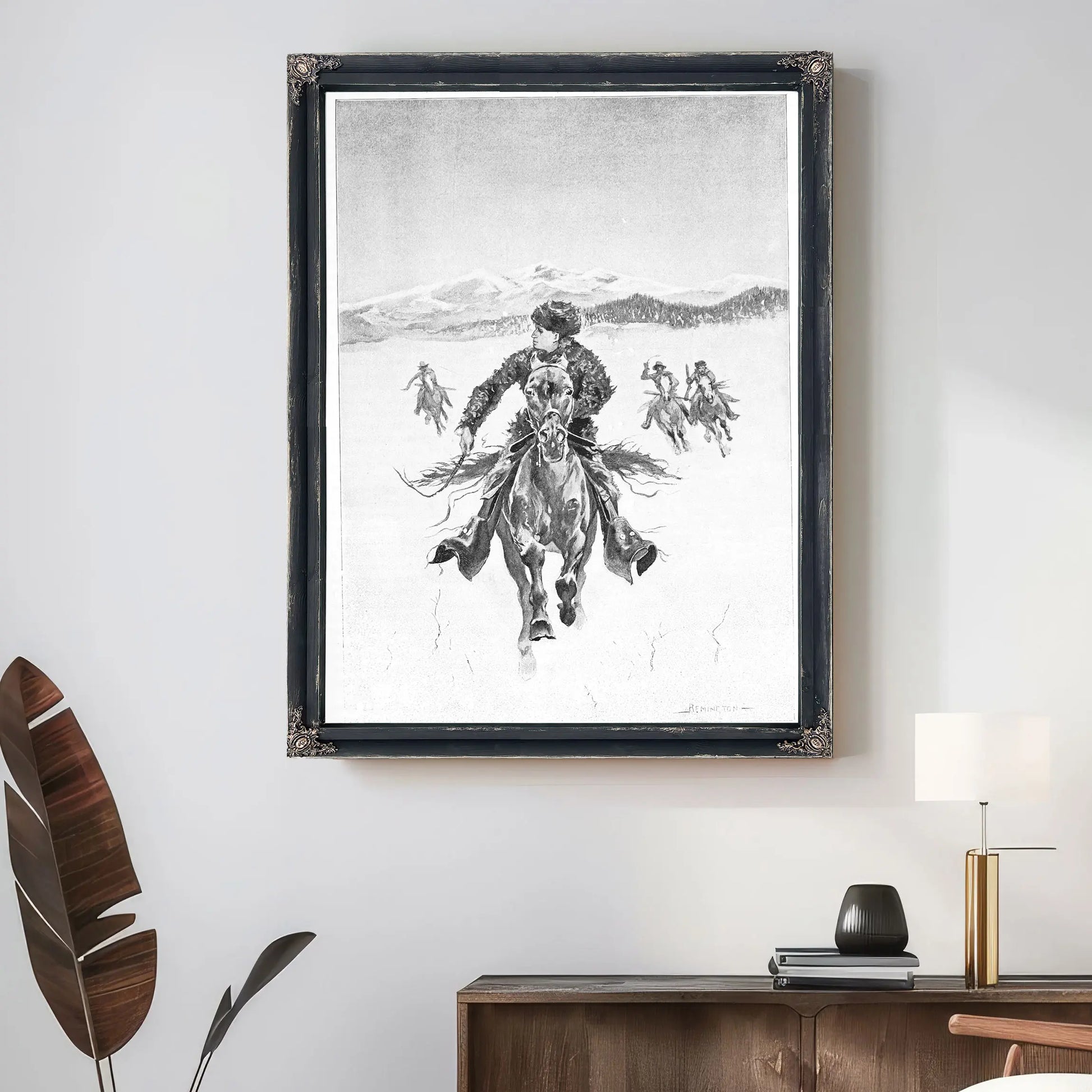 My Pursuers Were Not A Hundred Yards Behind Me by Frederic Remington