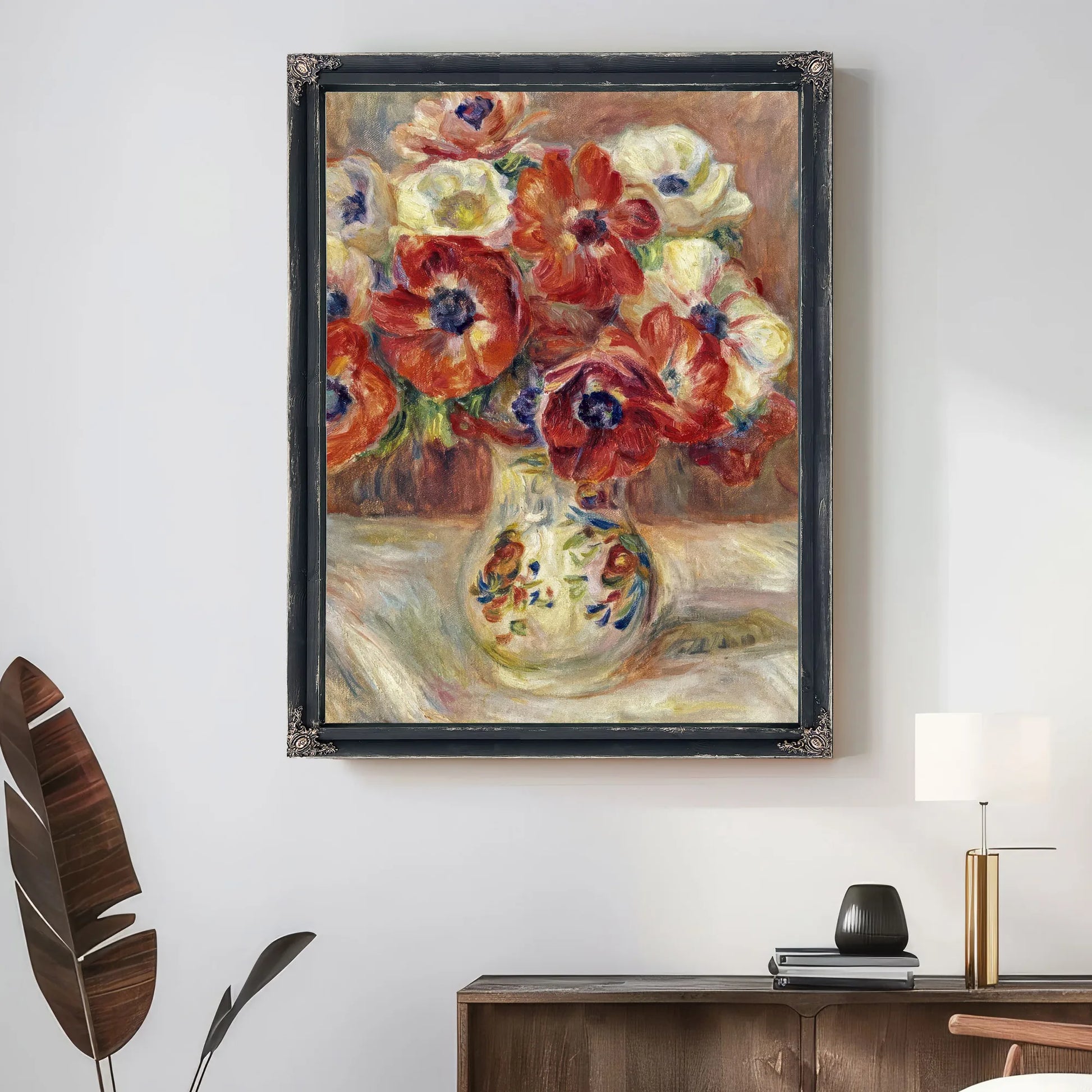 Still Life With Anemones By Pierre Auguste Renoir Fine Art Print