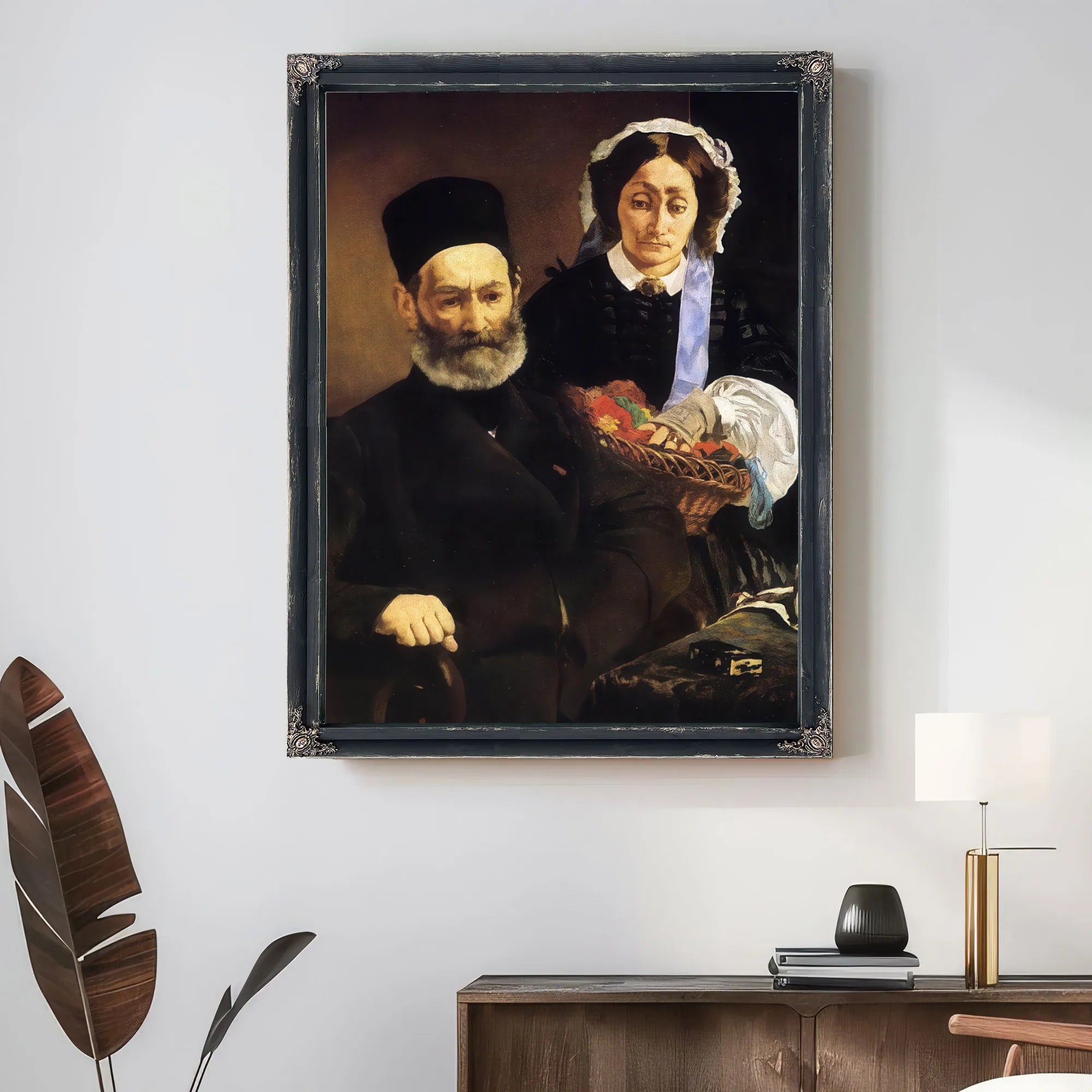 Portrait Of Monsieur And Madame Auguste Manet 1860 Oil On Canvas 110X90Cm Musee Dorsay Paris By Edouard Manet Fine Art Print