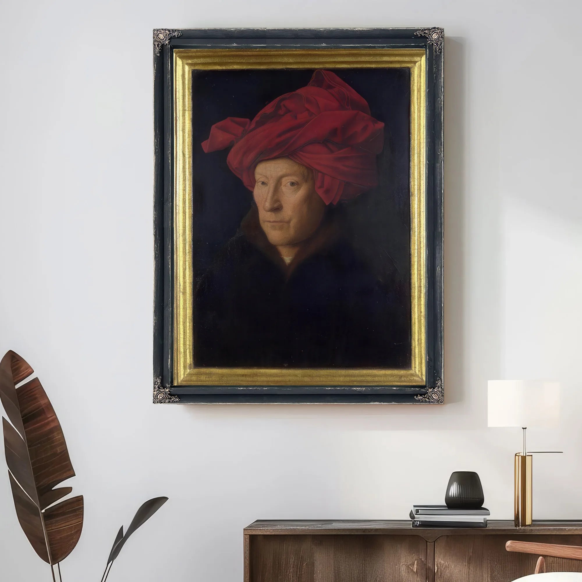Man In A Red Turban (Formerly Self Portrait) By Jan Van Eyck Fine Art Print