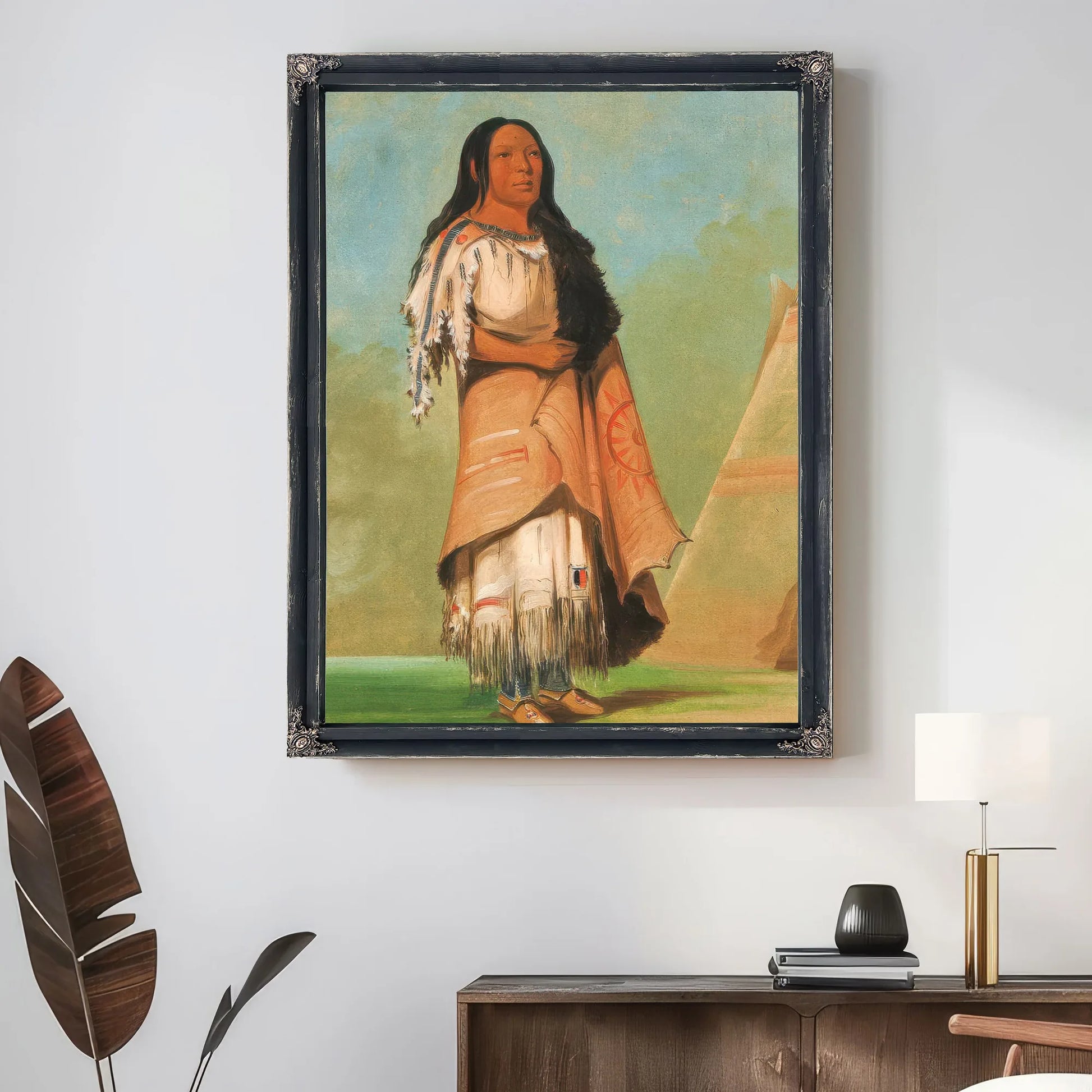 Ah' Kay Ee Pix En, Woman Who Strikes Many By George Catlin Fine Art Print