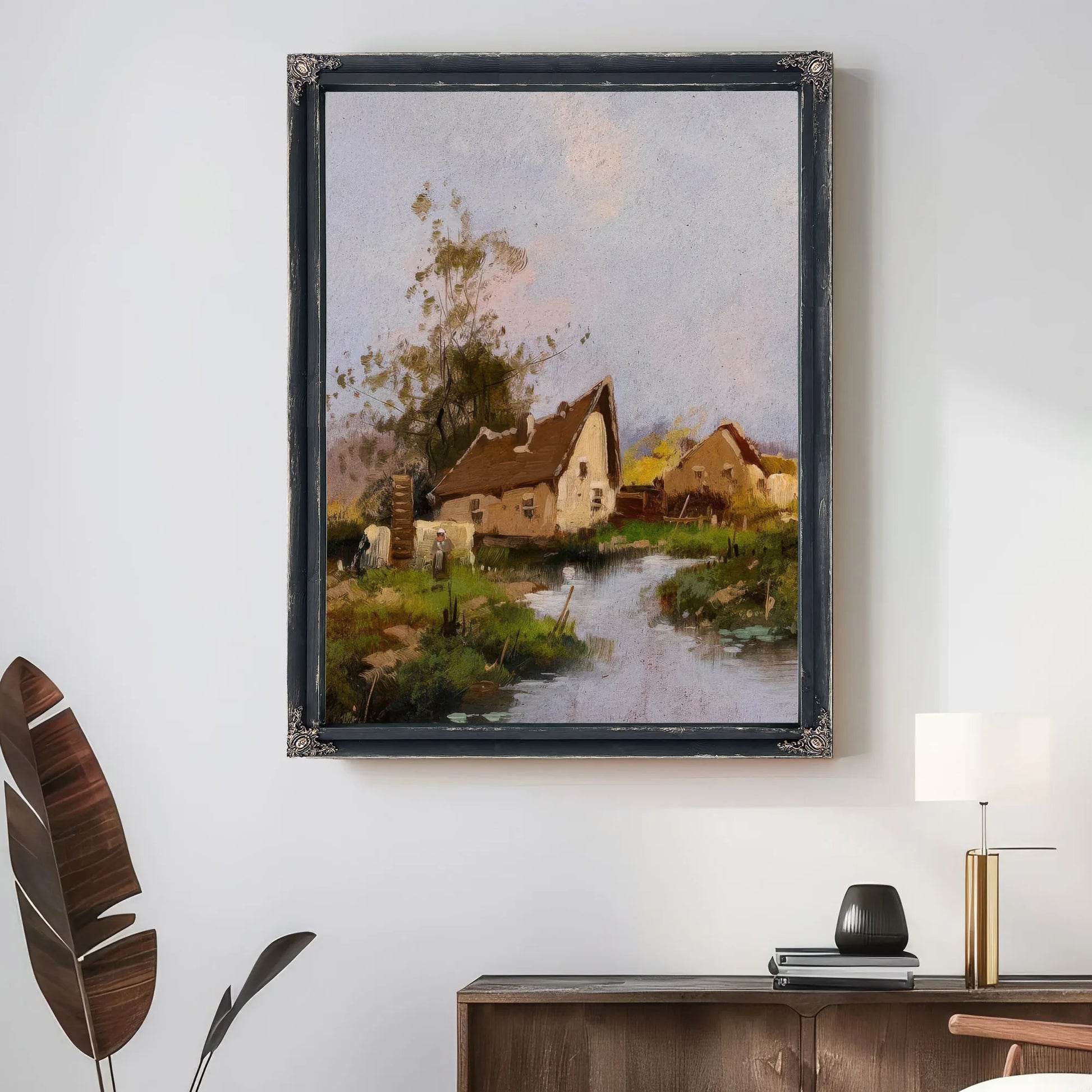 Pair Of Landscapes By Eugene Galien Laloue Fine Art Print