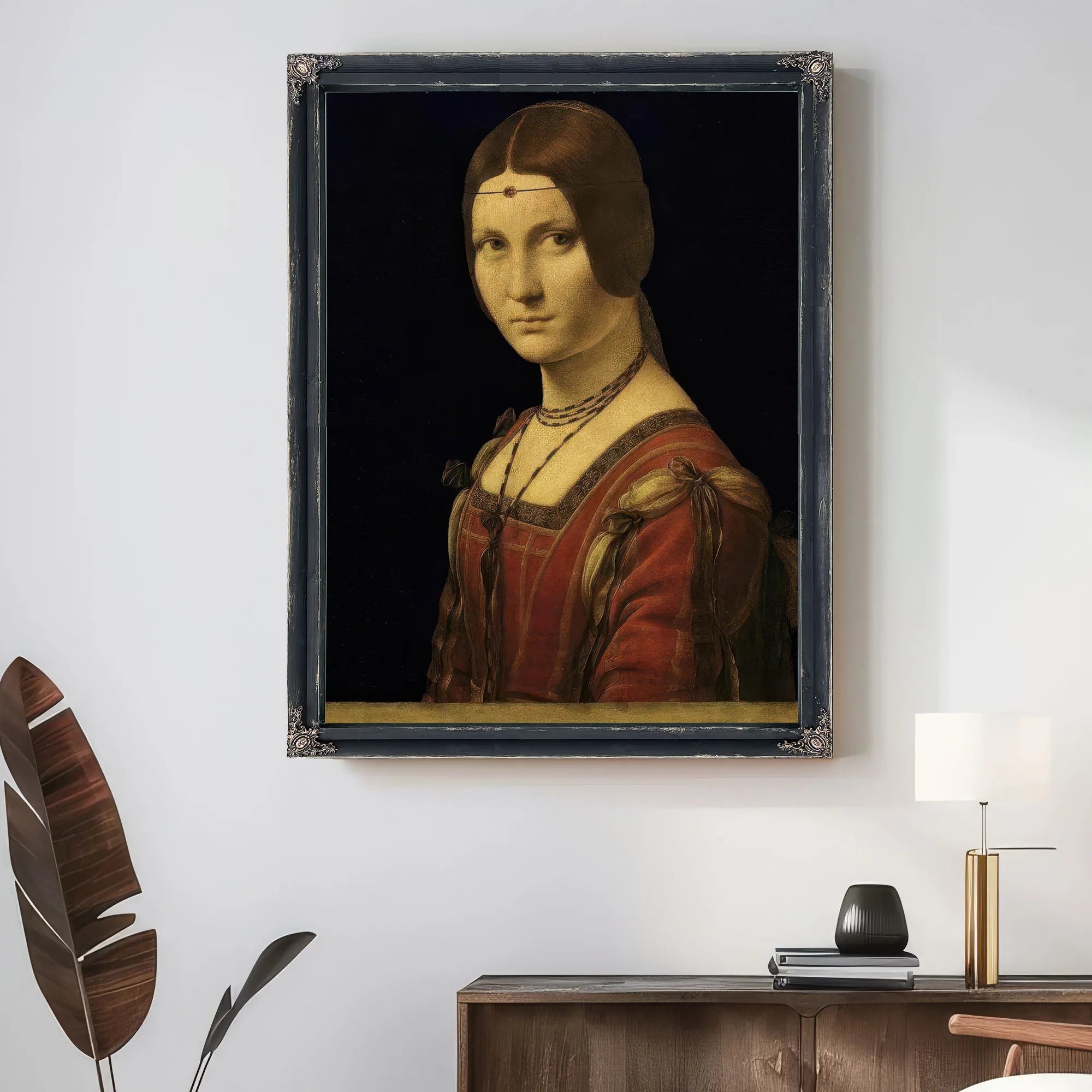 Portrait Of A Lady From The Court Of Milan By Leonardo Da Vinci Fine Art Print