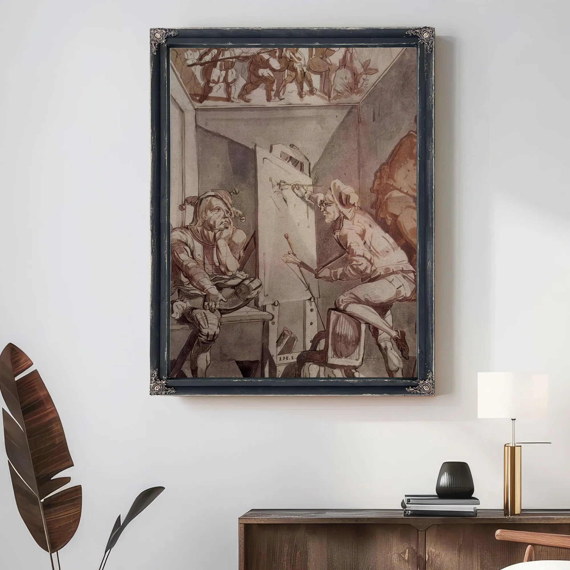 Ein Maler Mit Brille Zeichnet Einen Narren By Henry Fuseli Fine Art Print