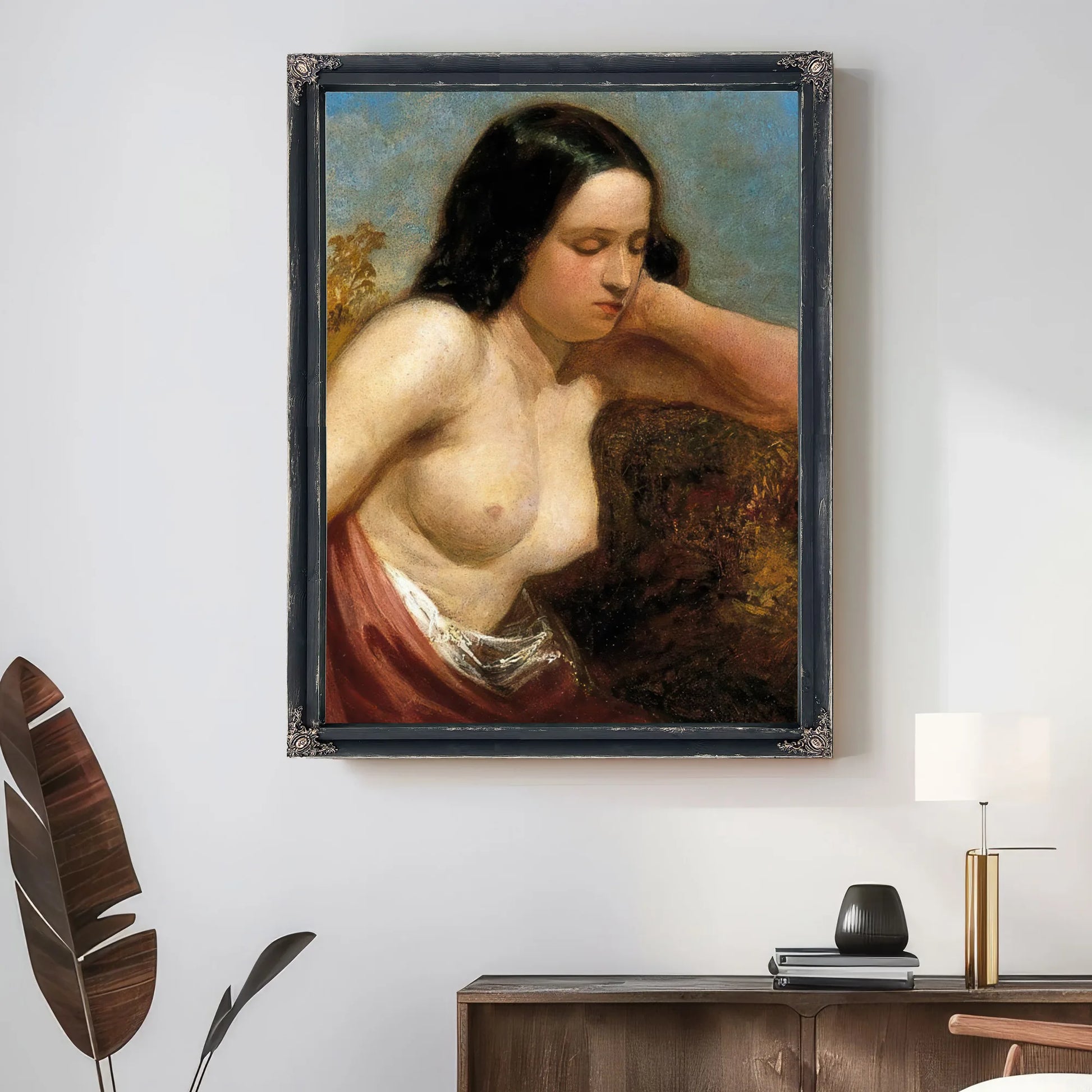 Head And Shoulders Of A Woman By William Etty Fine Art Print