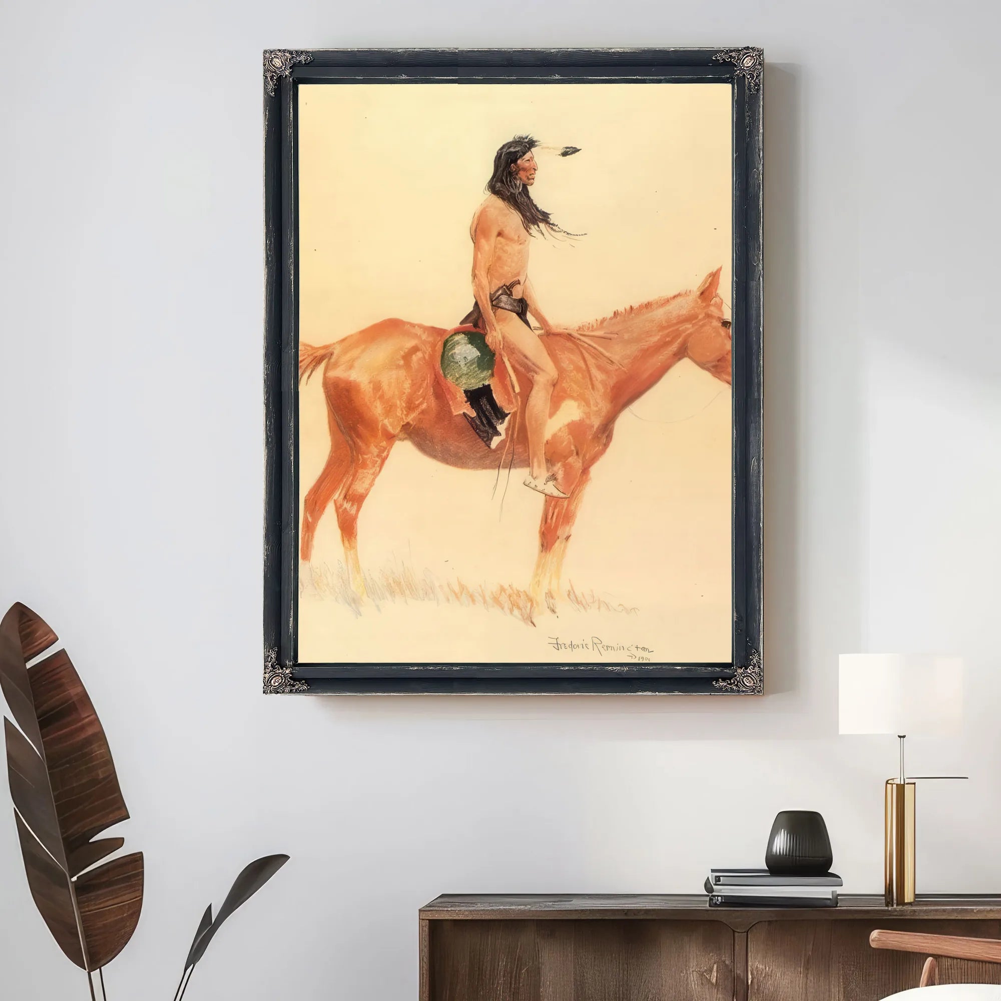 A Cheyenne Buck By Frederic Remington Fine Art Print