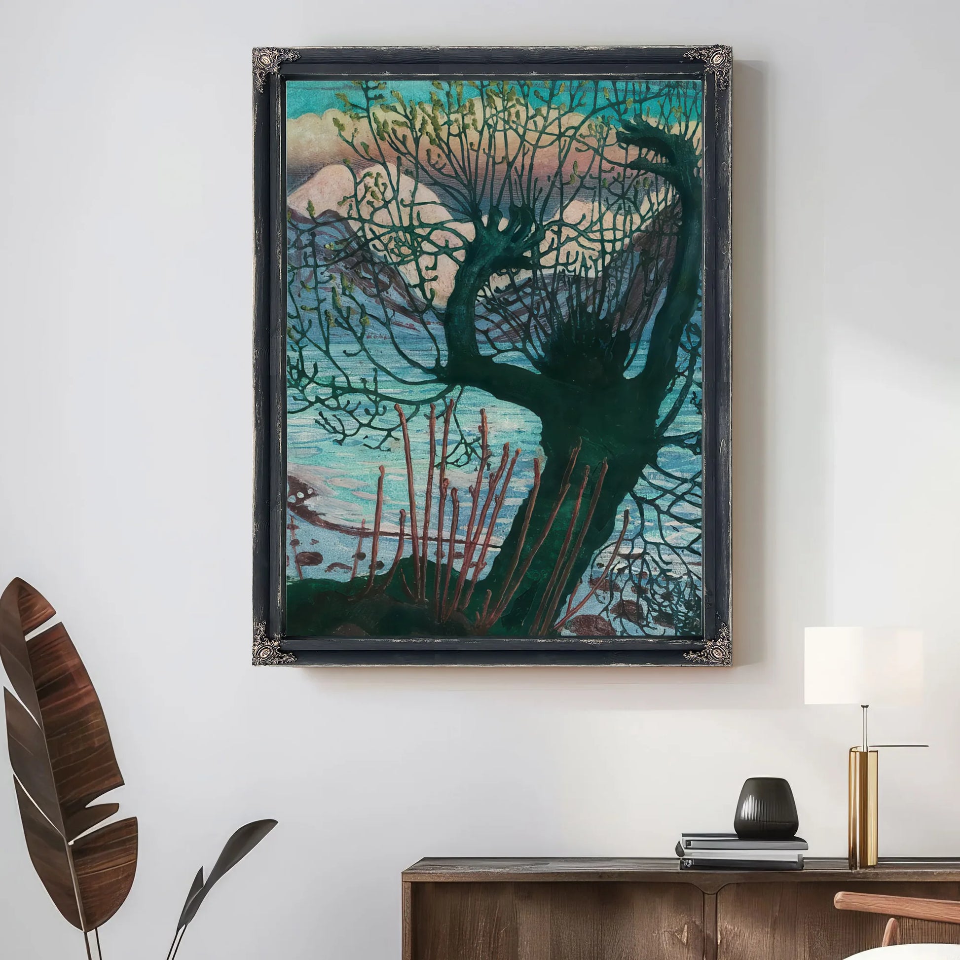 Spring Night And Willow 1 By Nicolai Astrup Fine Art Print