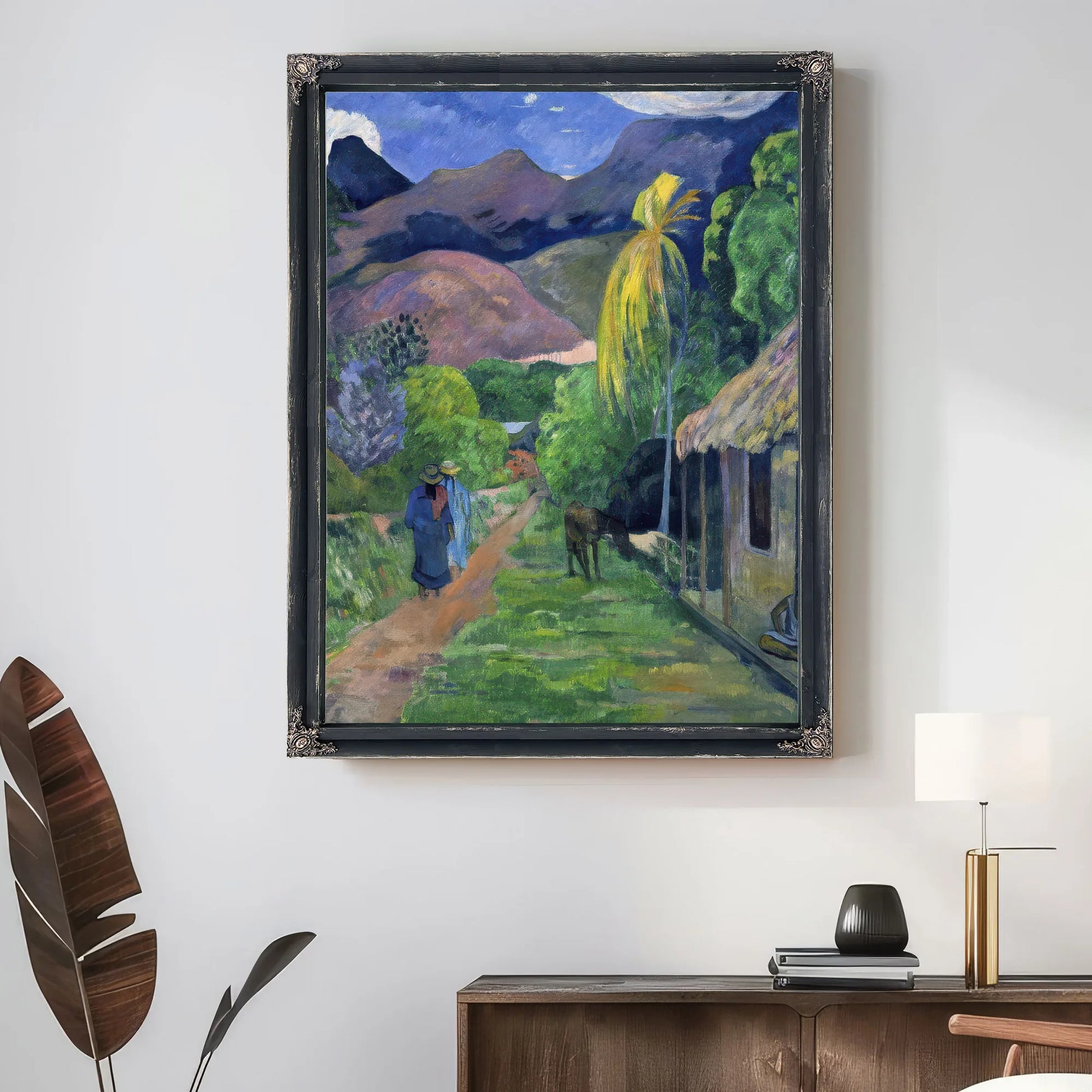 Street In Tahiti By Eugene Henri Paul Gauguin Fine Art Print