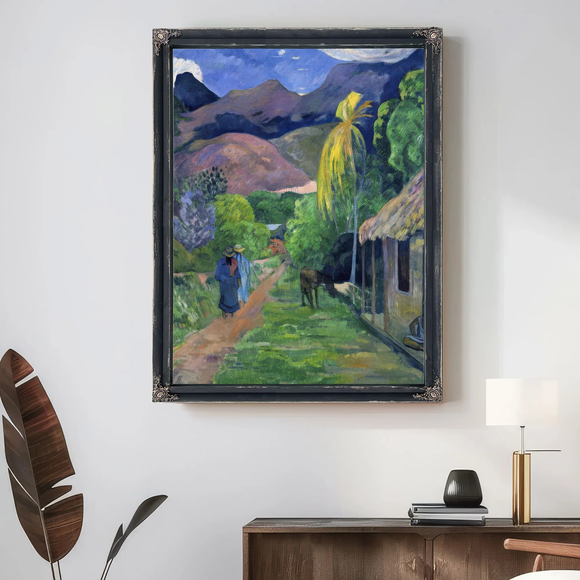 Street In Tahiti By Eugene Henri Paul Gauguin Fine Art Print