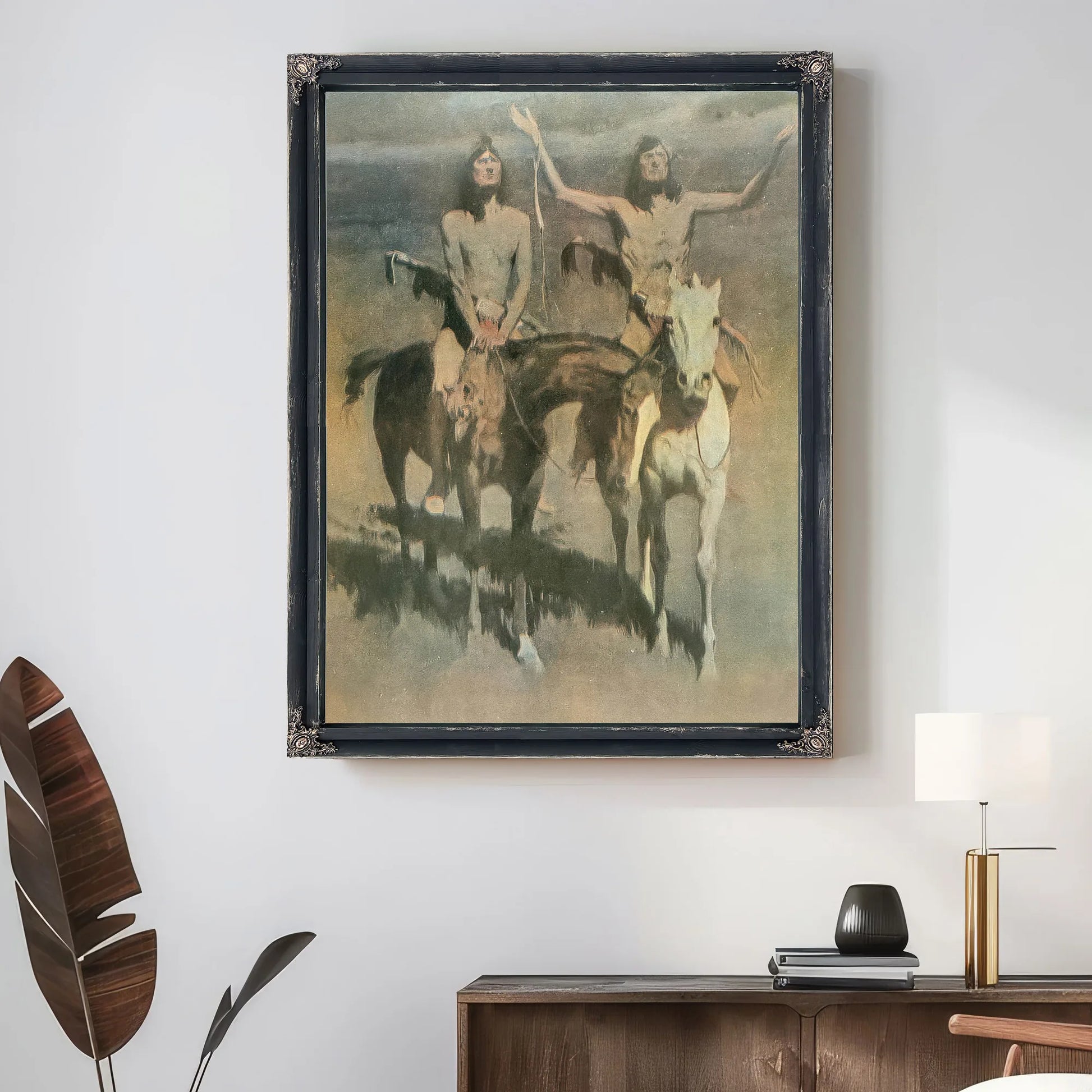 Pretty Mother Of The Night White Otter Is No Longer A Boy By Frederic Remington Fine Art Print