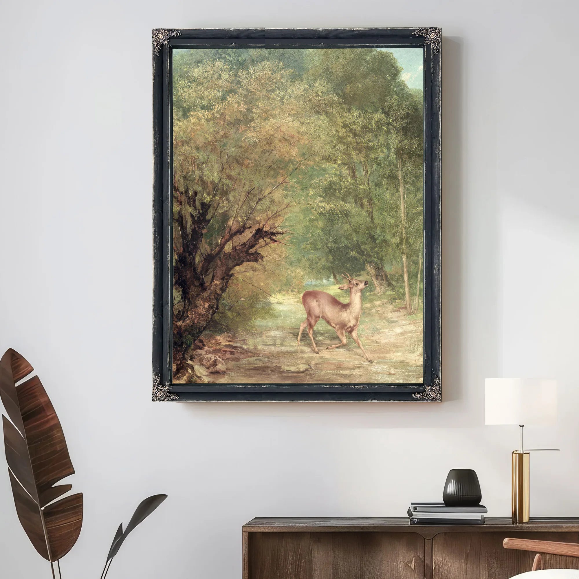 The Hunted Roe Deer On The Alert, Spring By Jean Desire Gustave Courbet Fine Art Print