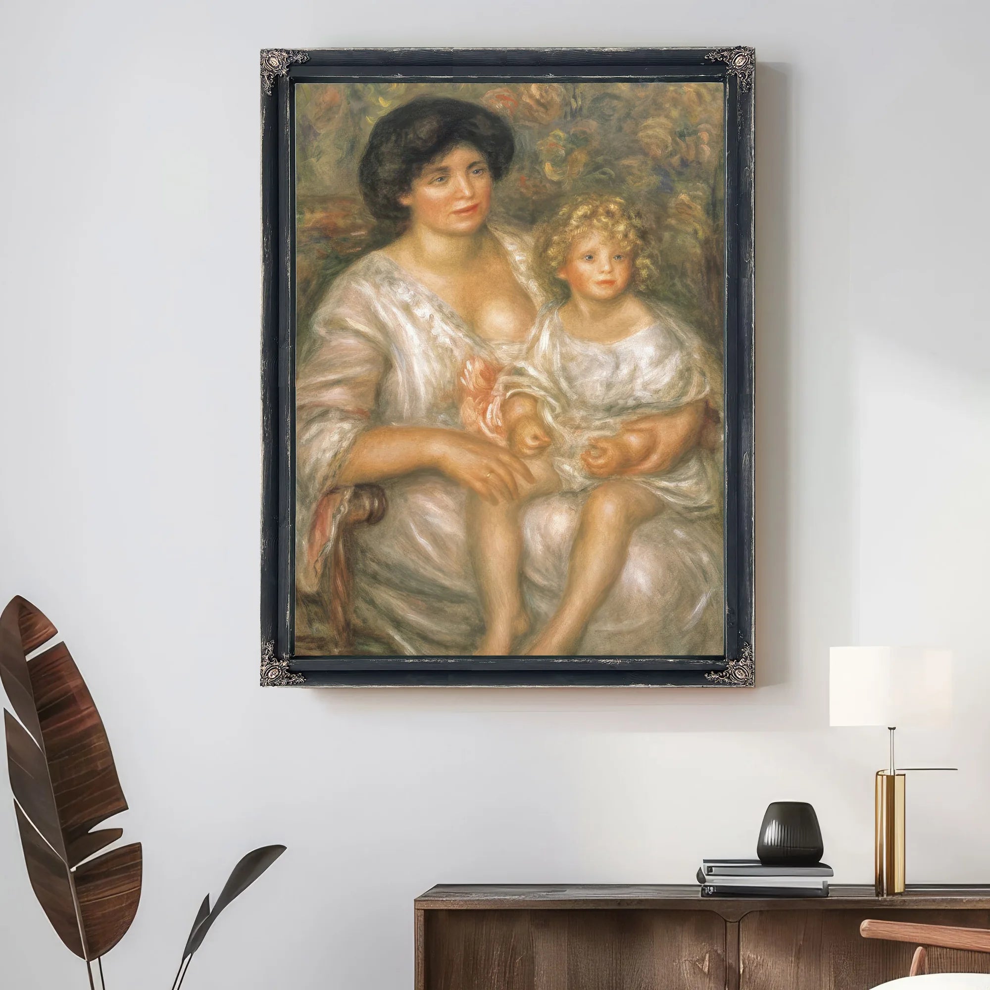 Mother And Child (Madame Thurneyssen And Her Daughter) By Pierre Auguste Renoir Fine Art Print