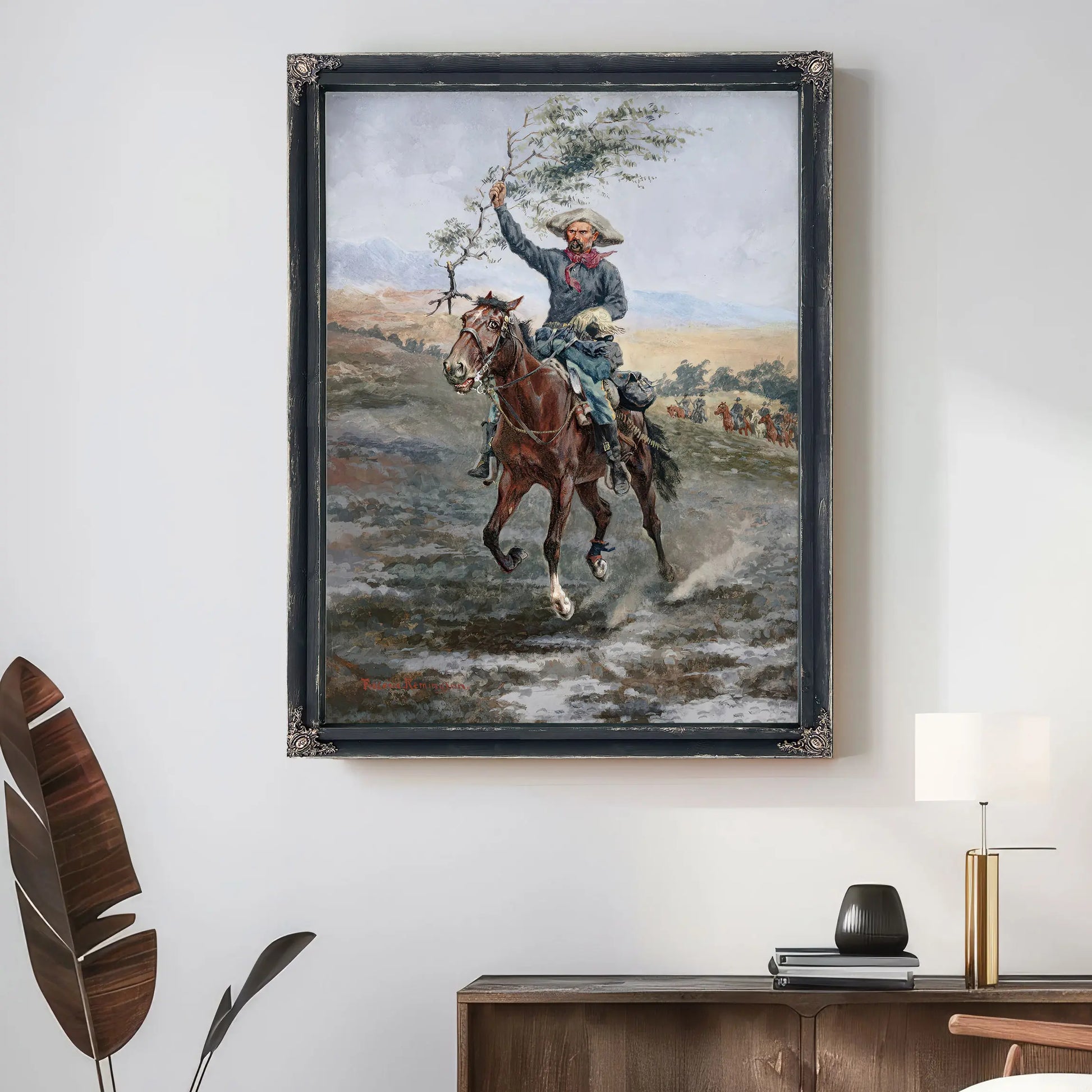 The Flag Of Truce In The Indian War  by Frederic Remington