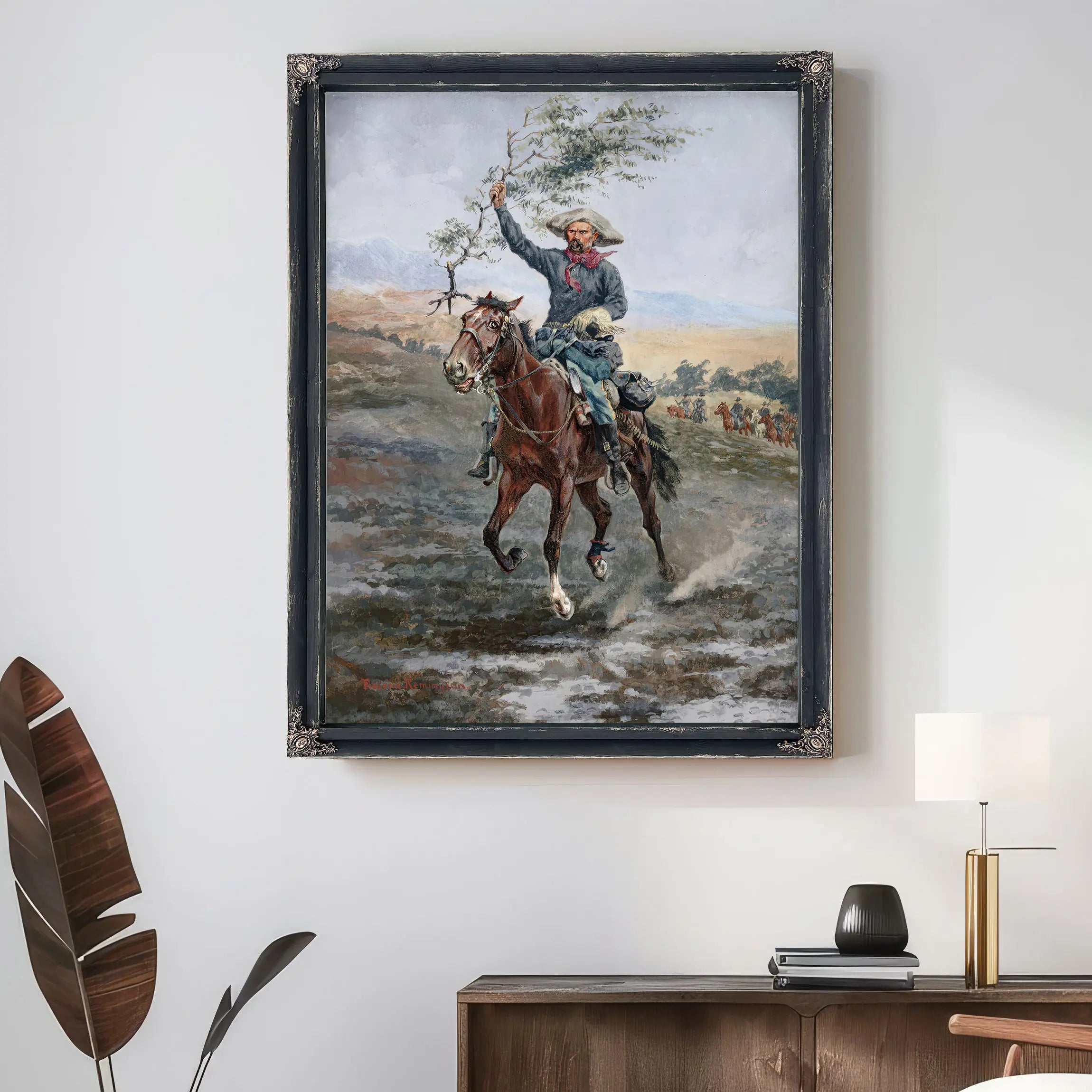 The Flag Of Truce In The Indian War  by Frederic Remington