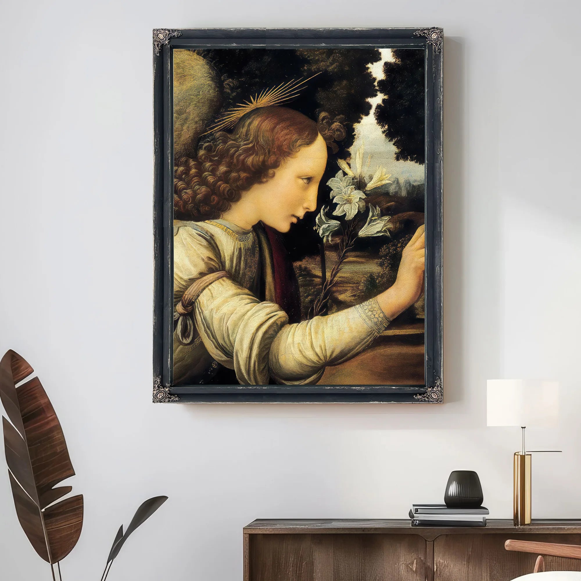 Angel By Leonardo Da Vinci Fine Art Print