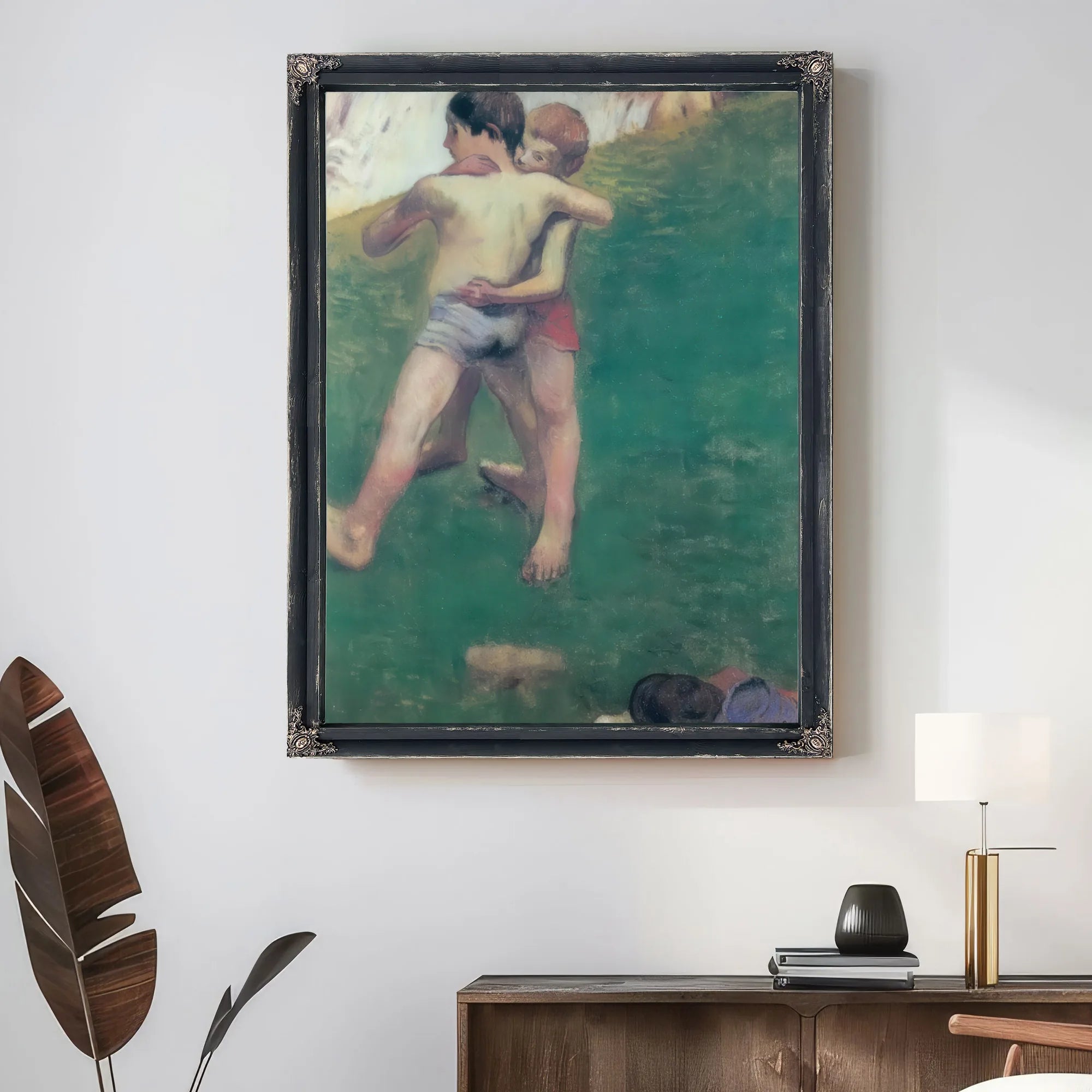 Fighting Children By Paul Gauguin Fine Art Print