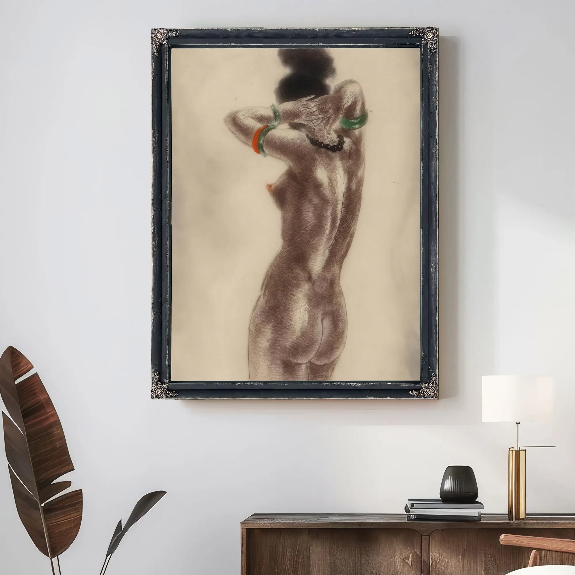 Art Professor And Nude Two Works By Louis Icart Fine Art Print