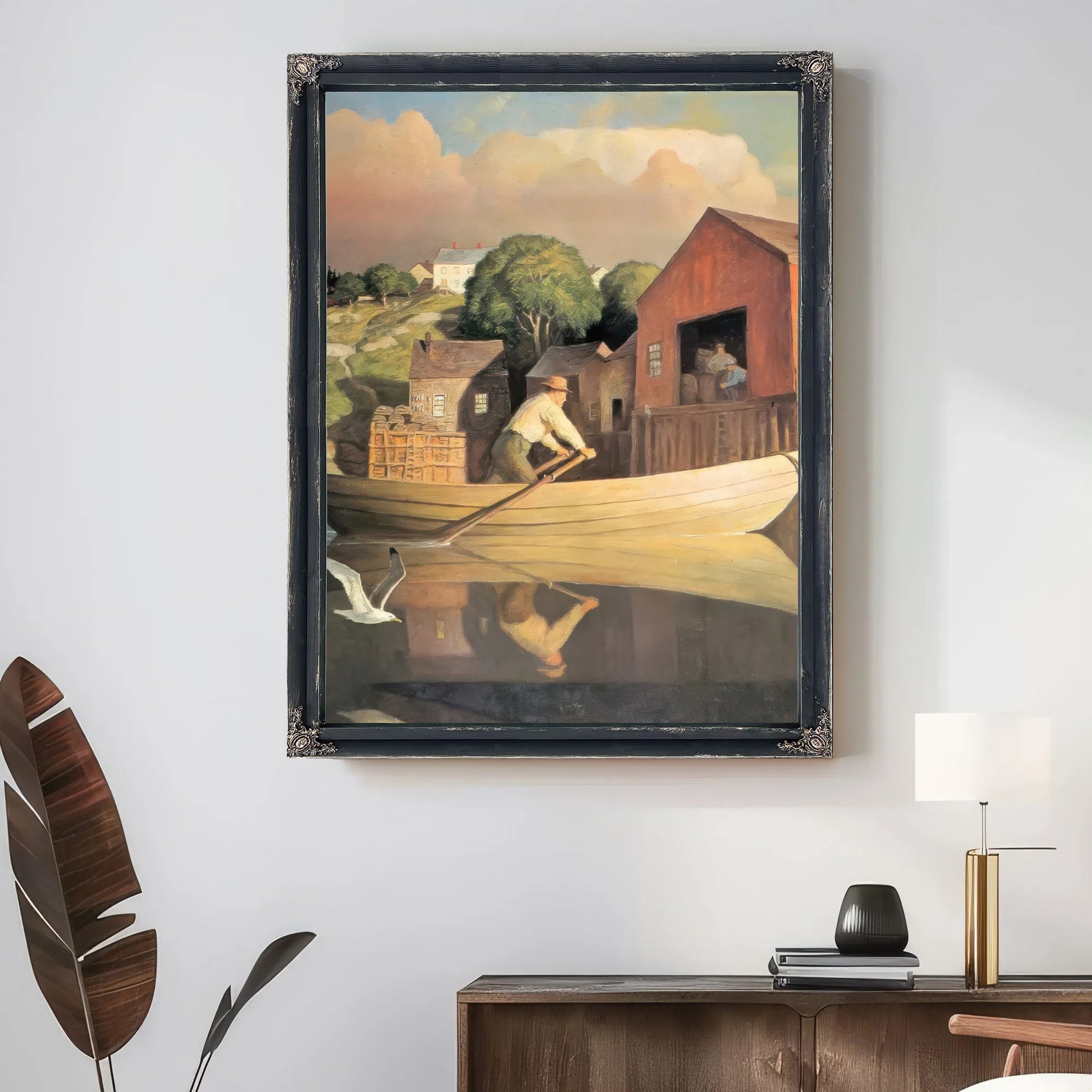 The Doryman (Evening) By NC Wyeth Fine Art Print