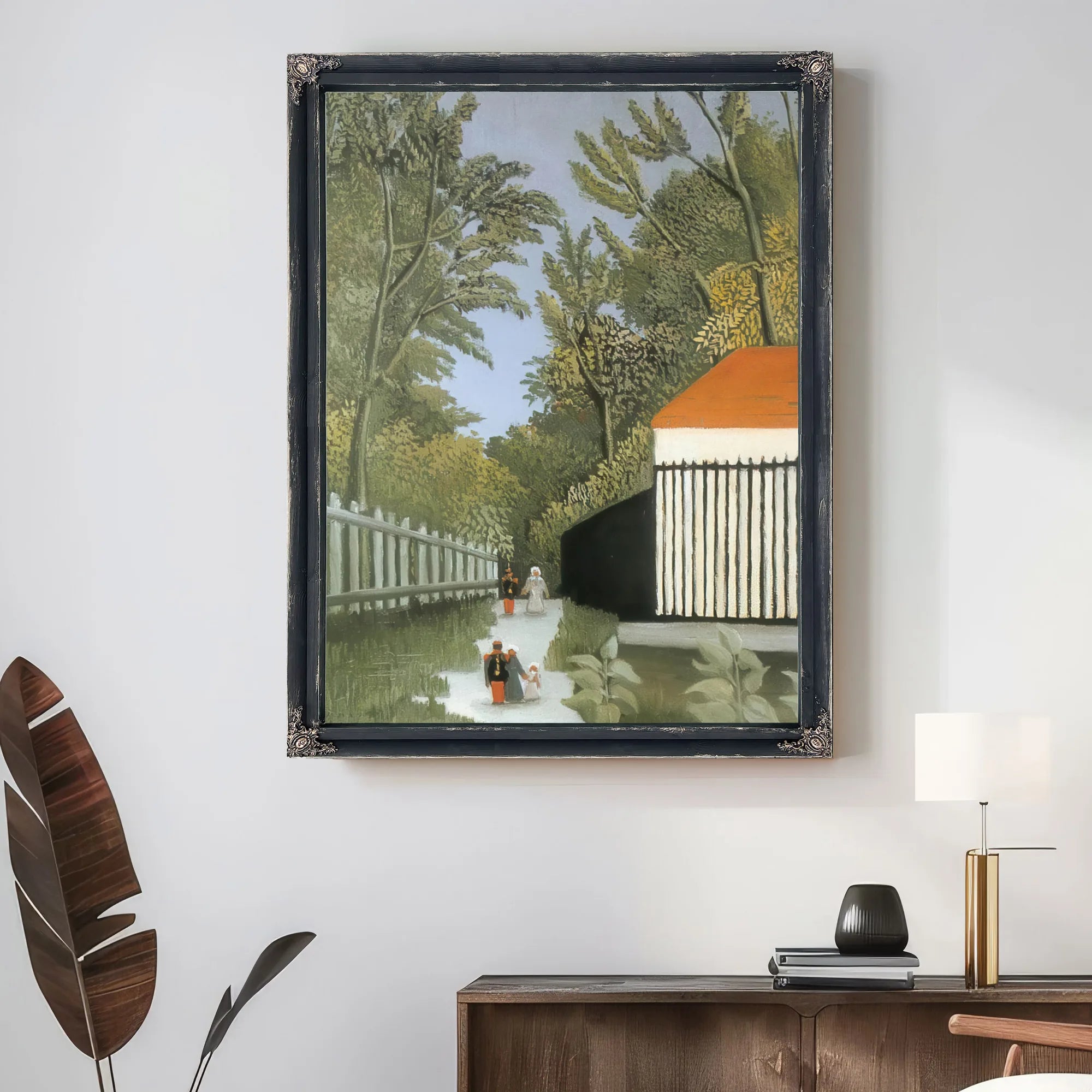 Walk In The Parc Monsouris About 1910 By Henri Rousseau Fine Art Print