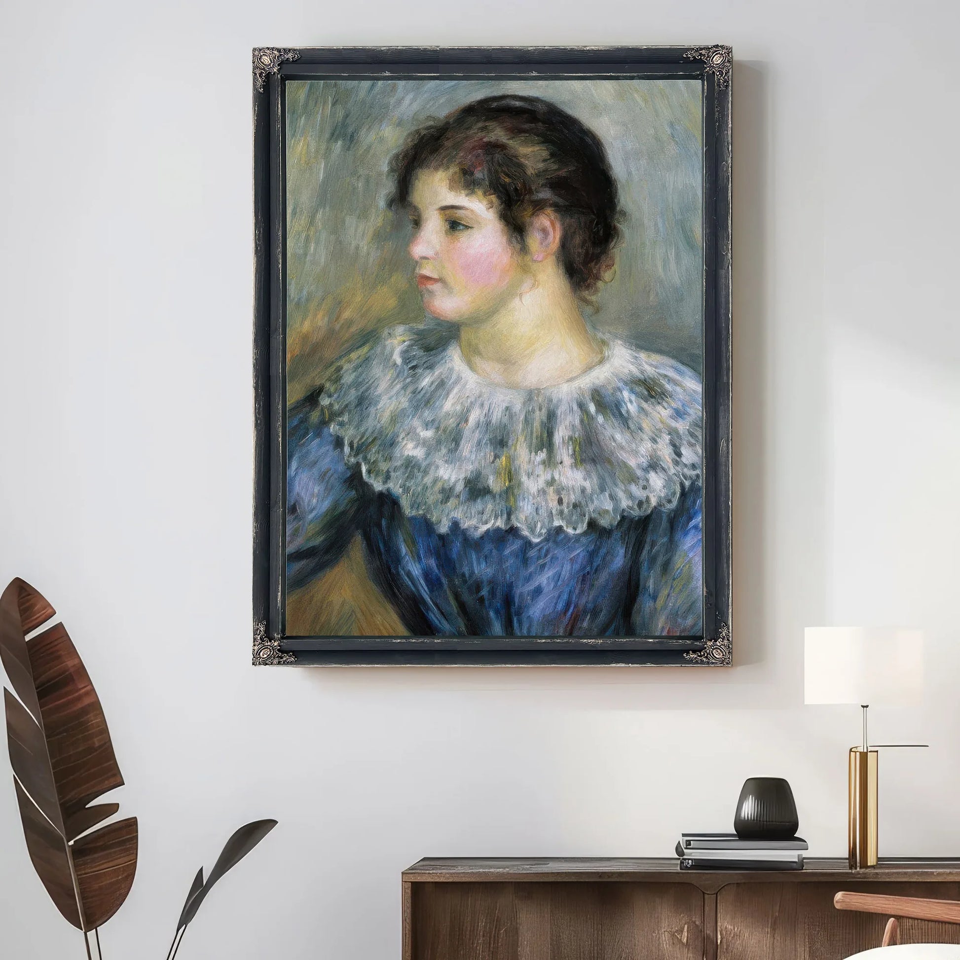 Bust Portrait Of A Young Woman By Pierre August Renoir Fine Art Print