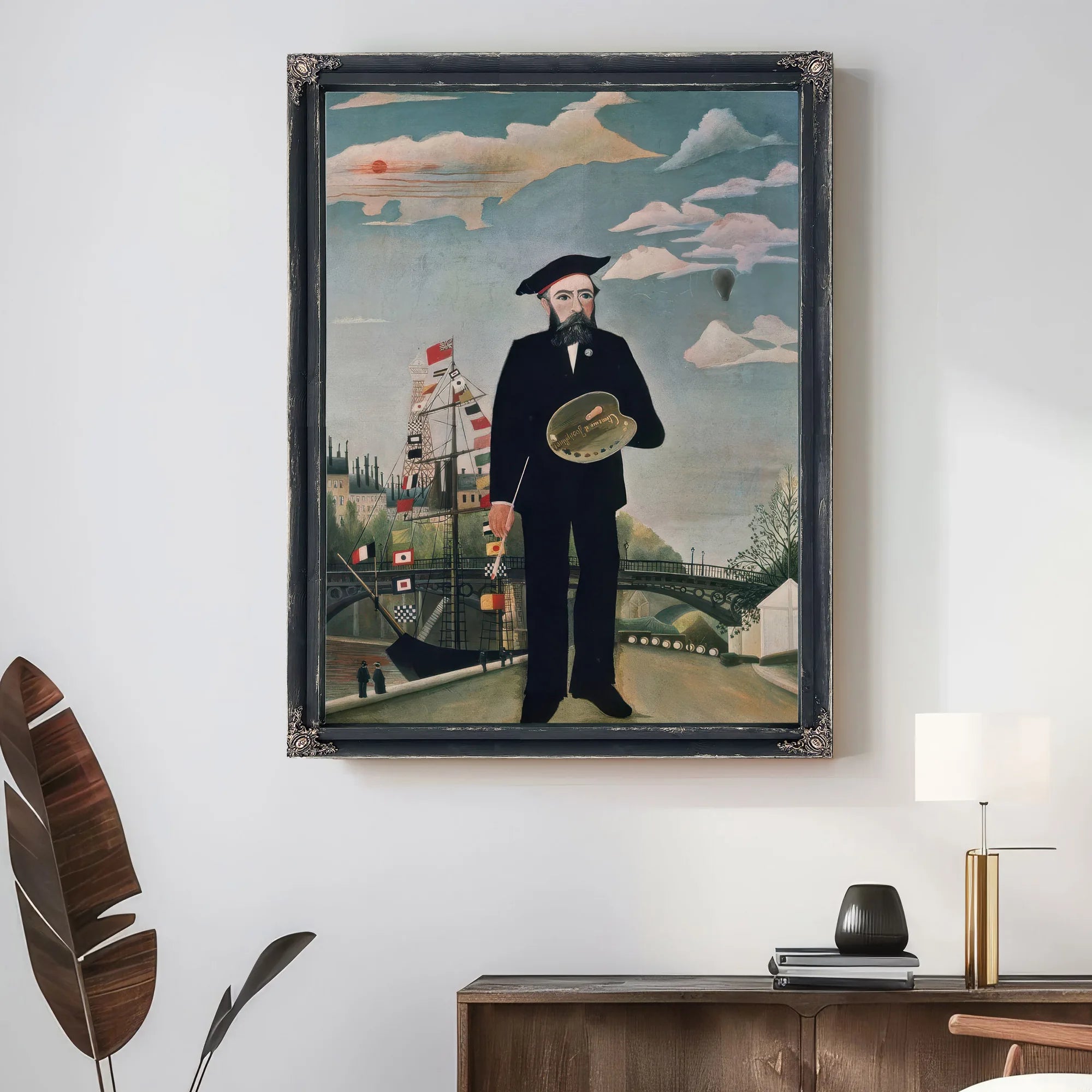 Self Portrait, From L'ile Saint Louis By Henri Julien Felix Rousseau Fine Art Print